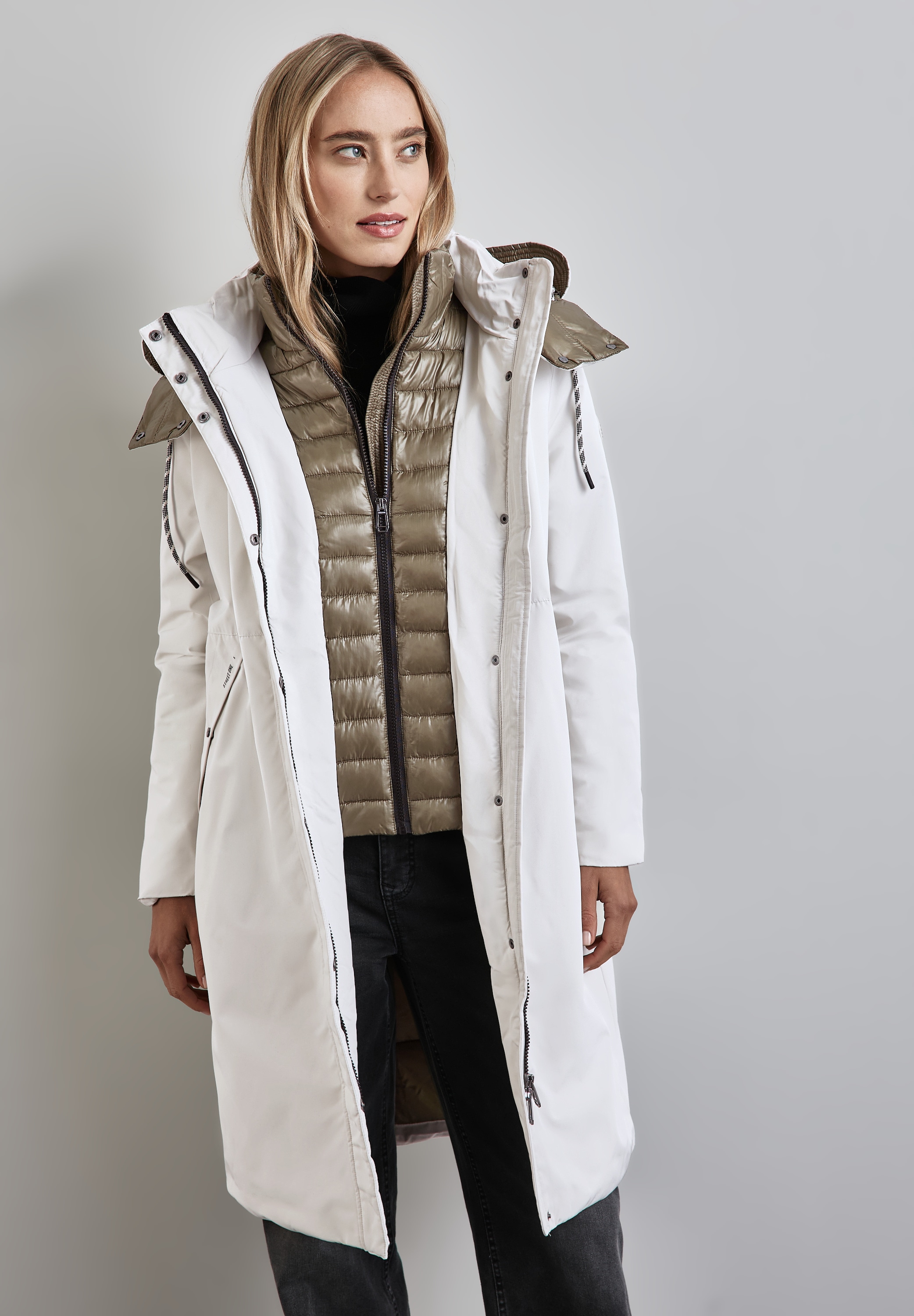 STREET ONE Parka mit Kapuze;abnehmbar in 2-in-1-Optik günstig online kaufen
