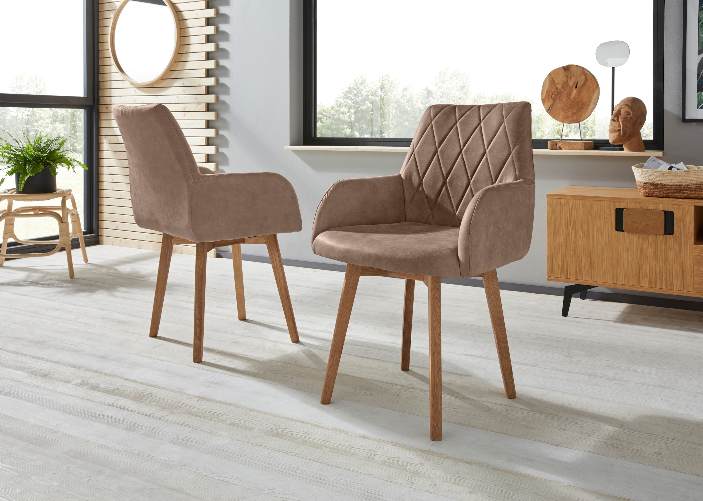 Home affaire Esszimmerstuhl "Brest" (Set) 2 Stk.Armlehnstuhl in Leder oder günstig online kaufen