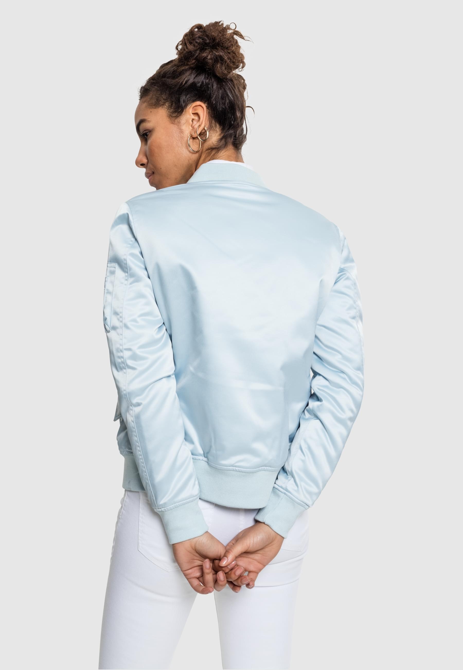URBAN CLASSICS Allwetterjacke »Urban Classics Damen Ladies Satin Bomber Jacket«, (1 St.), ohne Kapuze