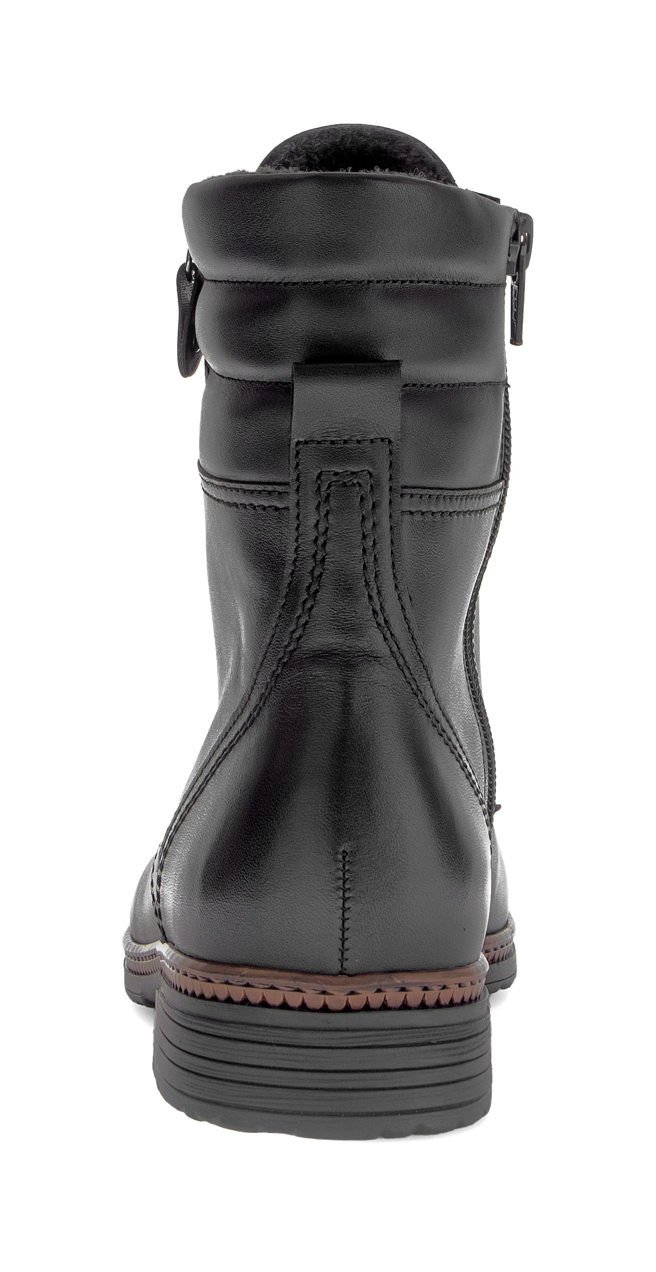 Gabor Schnürstiefelette, Blockabsatz, Schnürboots mit Zierreißverschluss an der Außenseite