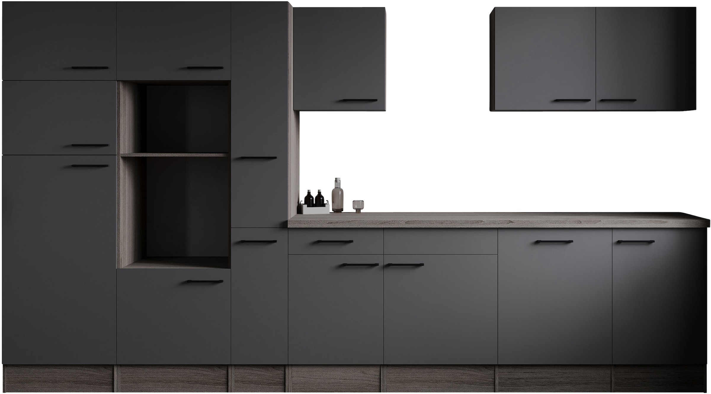 RESPEKTA Küchenzeile "Oliver" Breite 370 cm, 90 cm Arbeitshöhe, in exklusiv günstig online kaufen