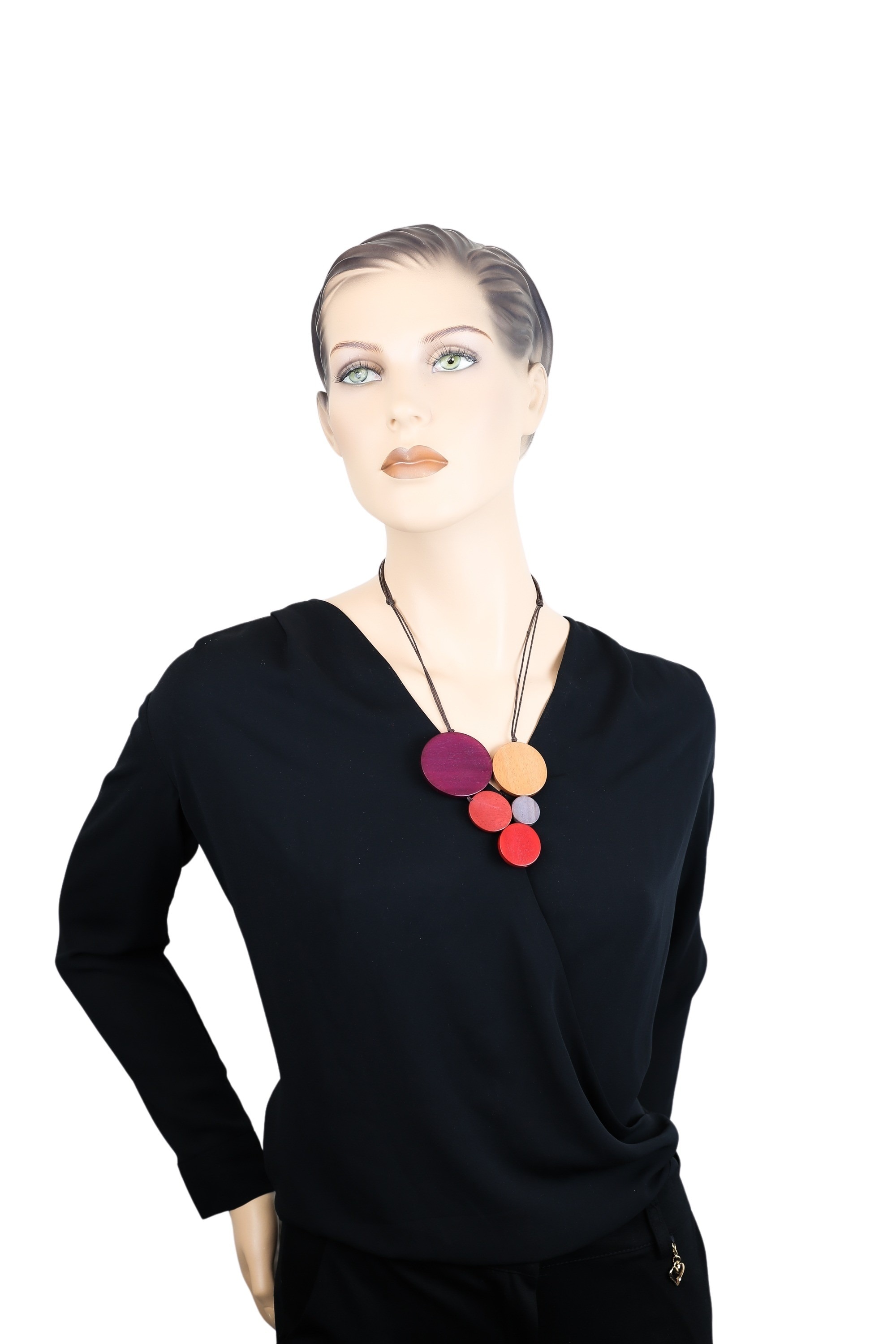 COLLEZIONE ALESSANDRO Kette mit Anhänger »Amba« Holzscheiben als Anhänger in runden Formen