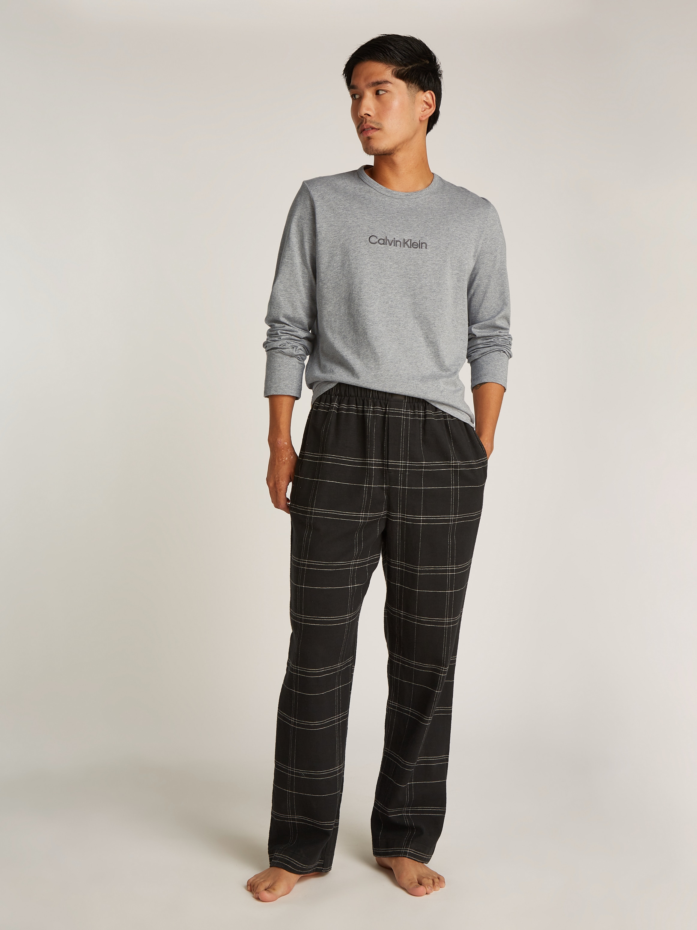 Calvin Klein Underwear Pyjama »L/S PANT SET«, (Set, 2 tlg.), mit Logo-Schriftzug