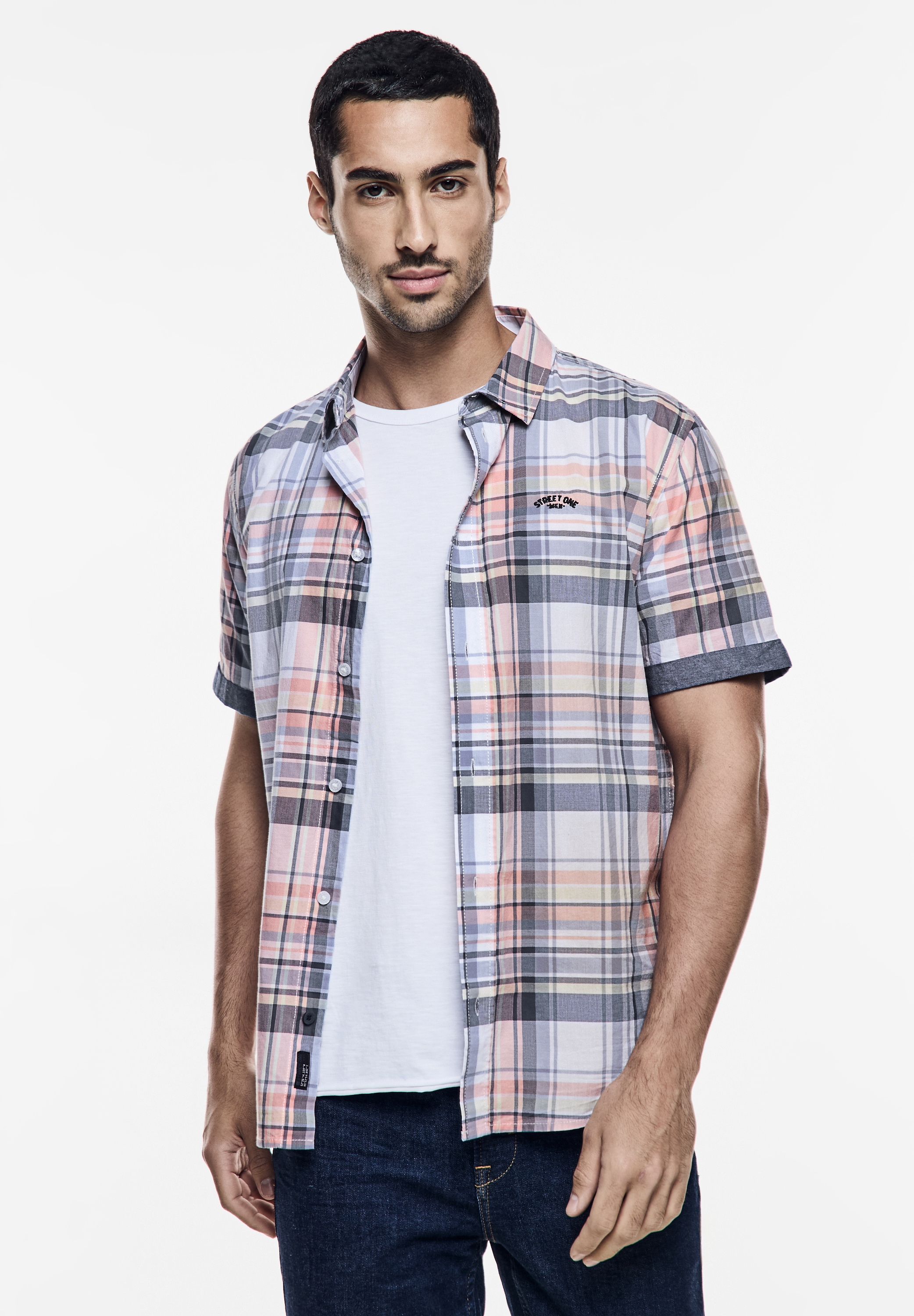 STREET ONE MEN Karohemd, aus reiner Baumwolle