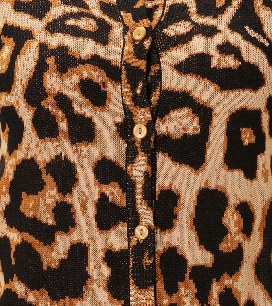 Aniston CASUAL Strickjacke im trendigen Leo-Muster - jedes Teil ein Unikat - NEUE KOLLEKTION