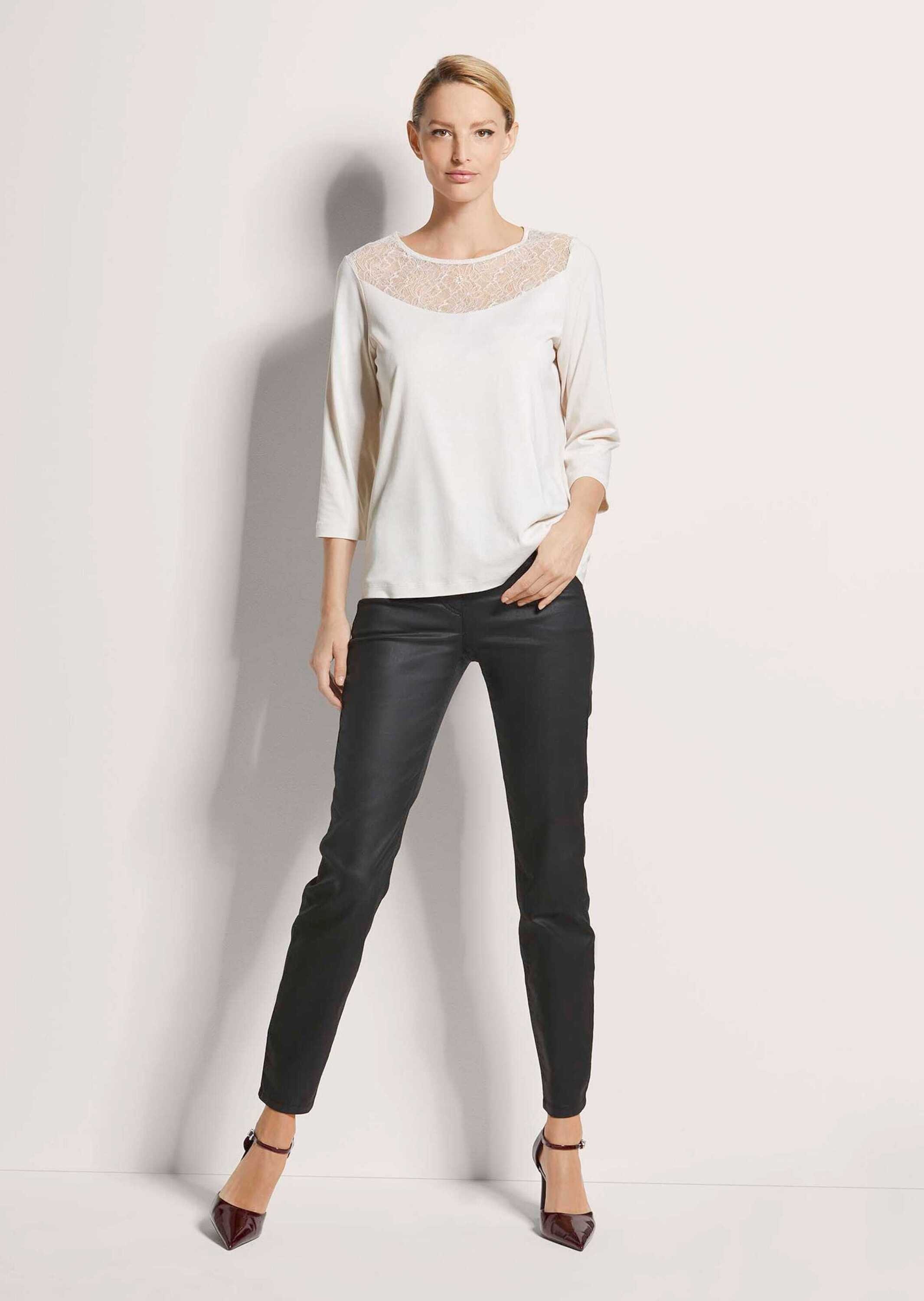 MADELEINE Kurzarmshirt "Shirt mit Spitze Rundhals-Shirt mit Spitze" günstig online kaufen