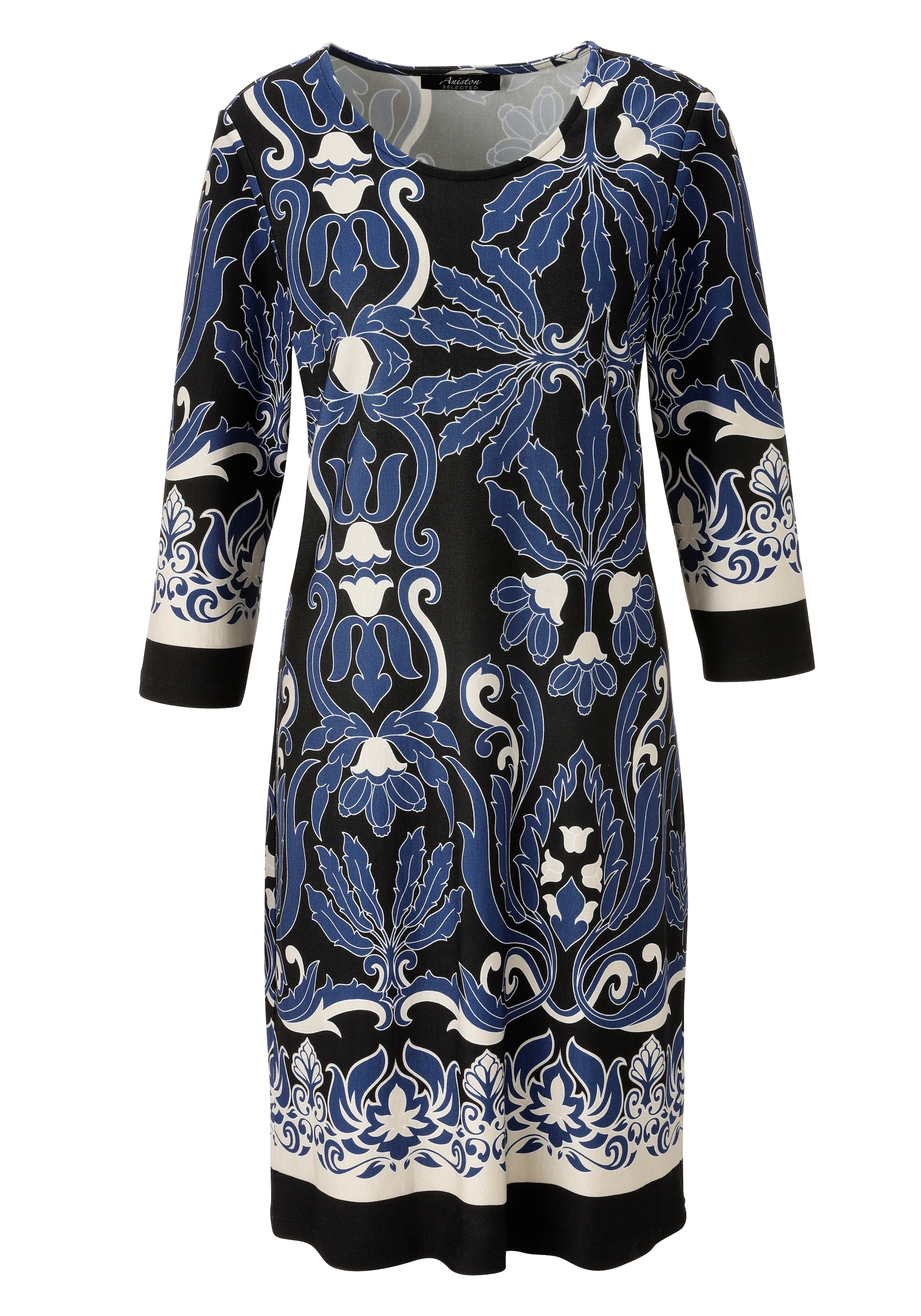 Aniston SELECTED Jerseykleid, mit Ornamenten- und Rankendruck Allover - NEUE KOLLEKTION