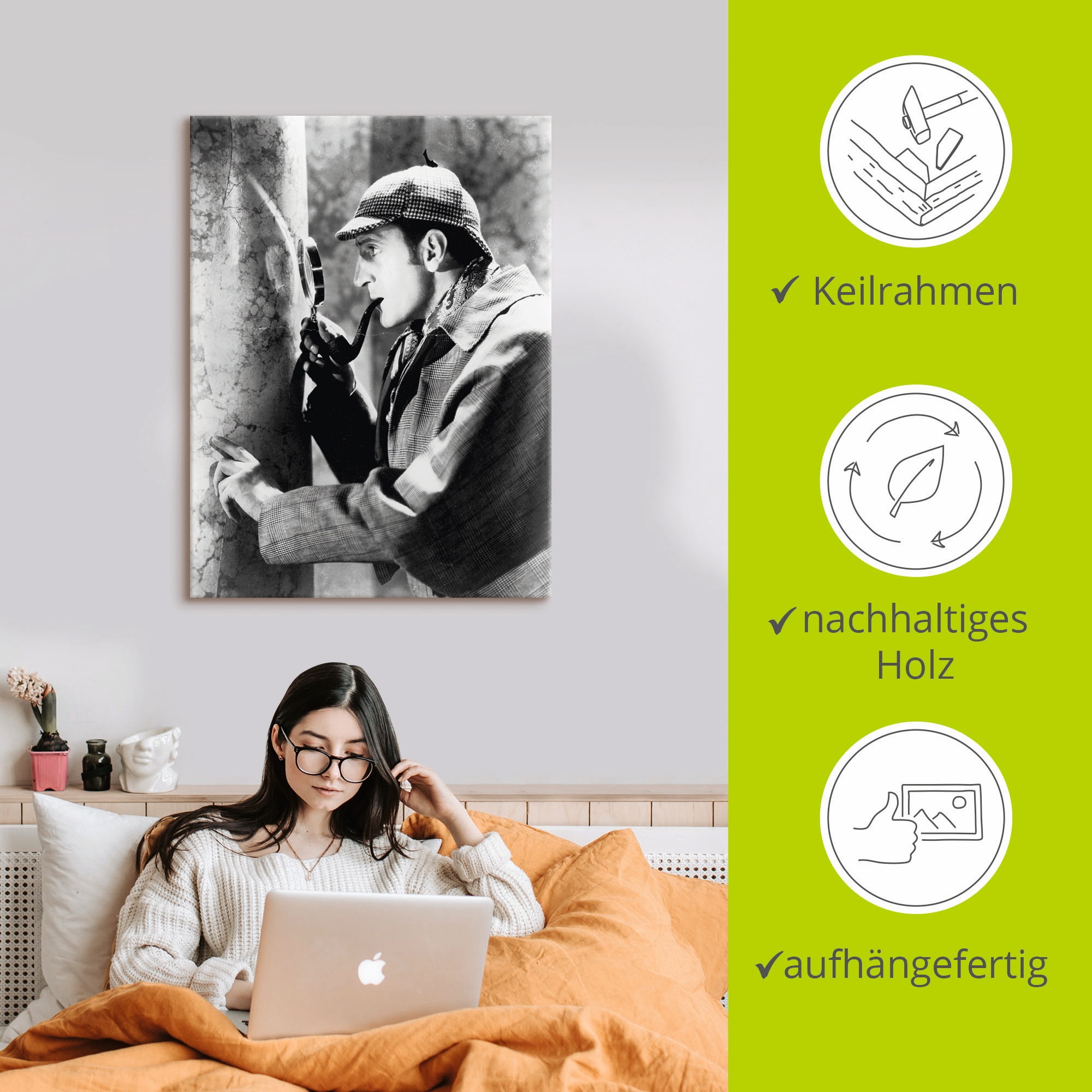Artland Wandbild »Sherlock Holmes 1939«, Film, (1 St.), als Leinwandbild, Poster in verschied. Größen