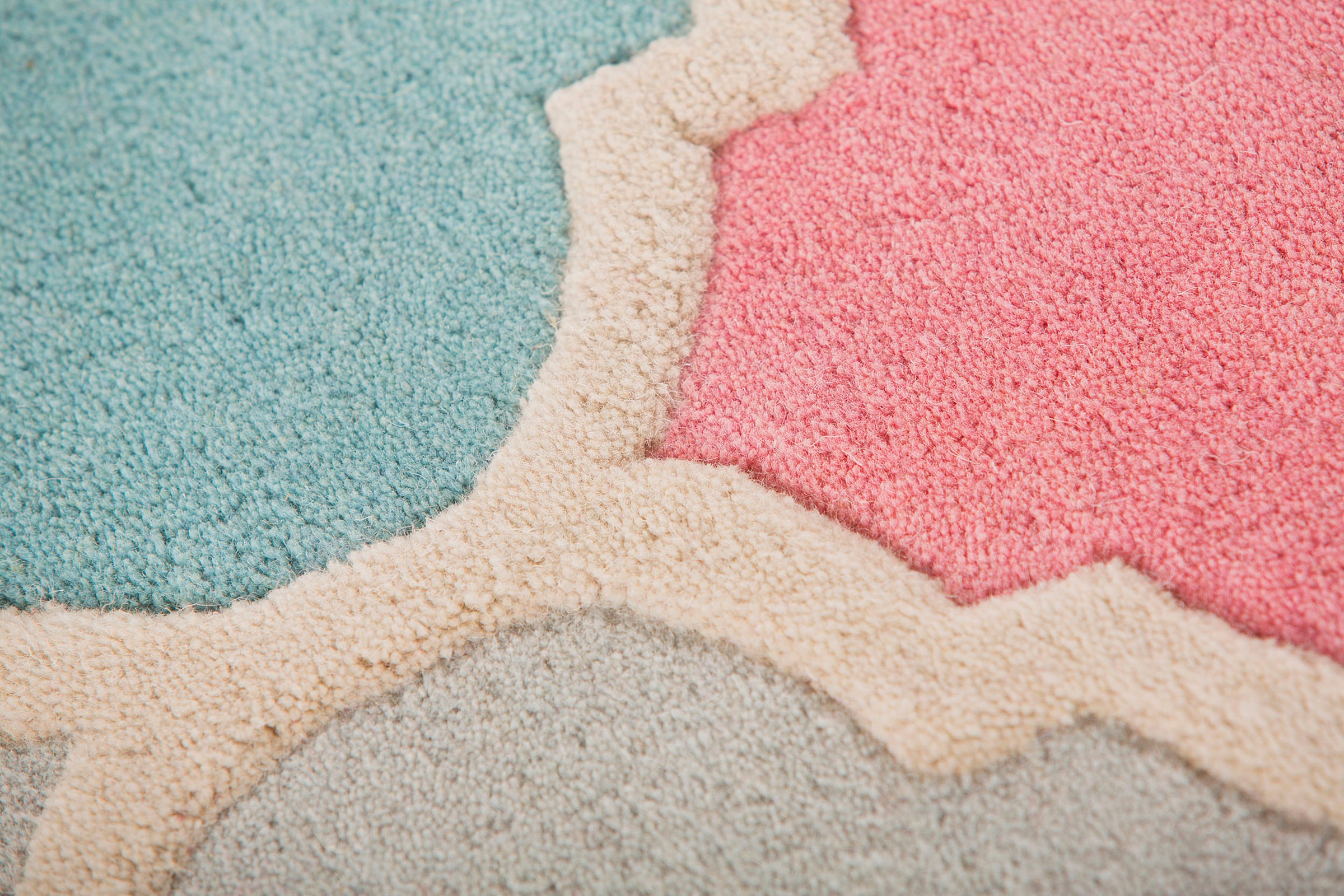FLAIR RUGS Wollteppich »Rosella«, rechteckig, 10 mm Höhe, 100% Wolle, mehrfarbig, Ornamente, mit Hoch-Tief-Effekt