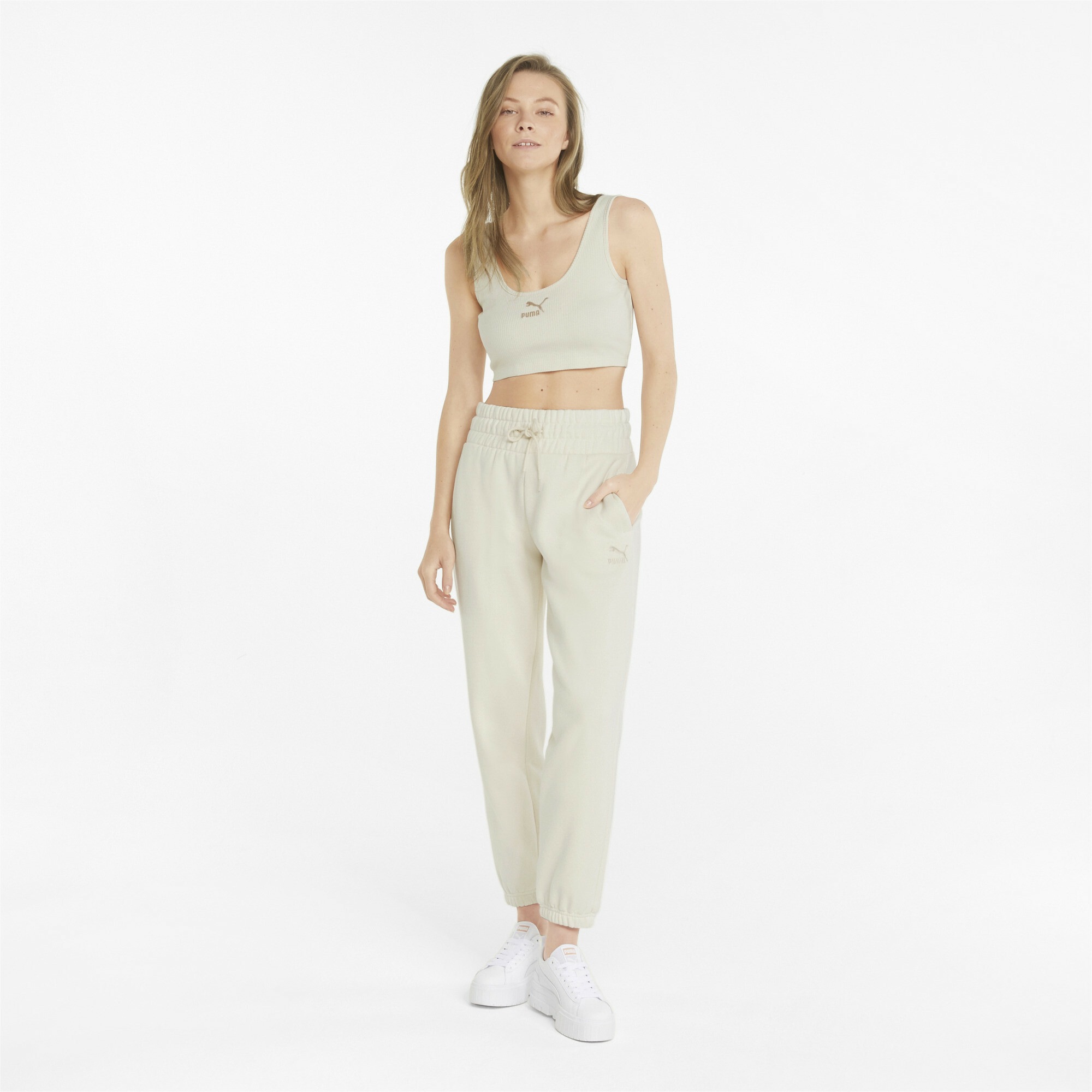 PUMA T-Shirt »Classics Ribbed Damen Crop-Top Slim«