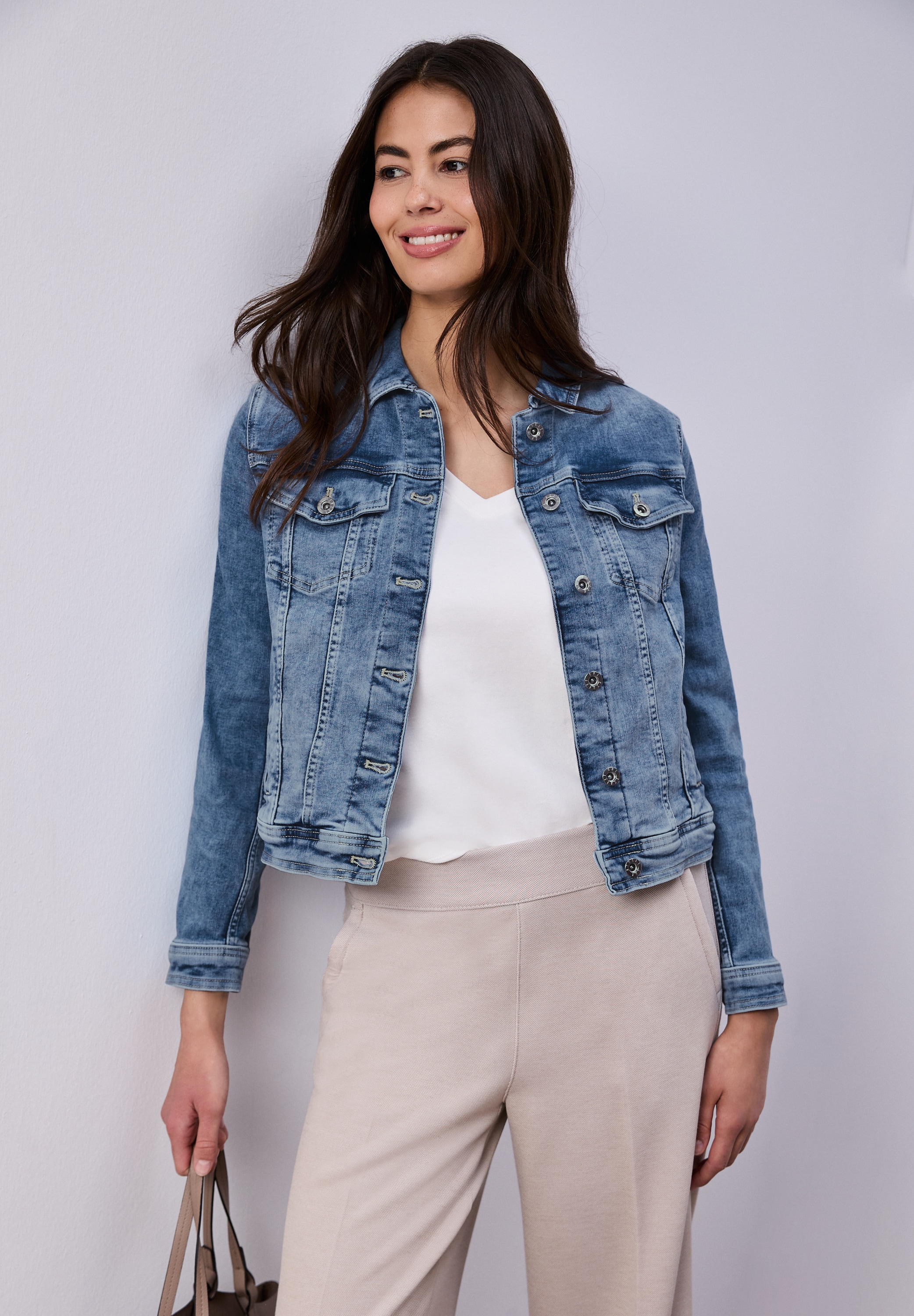 STREET ONE Jeansjacke ohne Kapuze in Denim-Optik günstig online kaufen