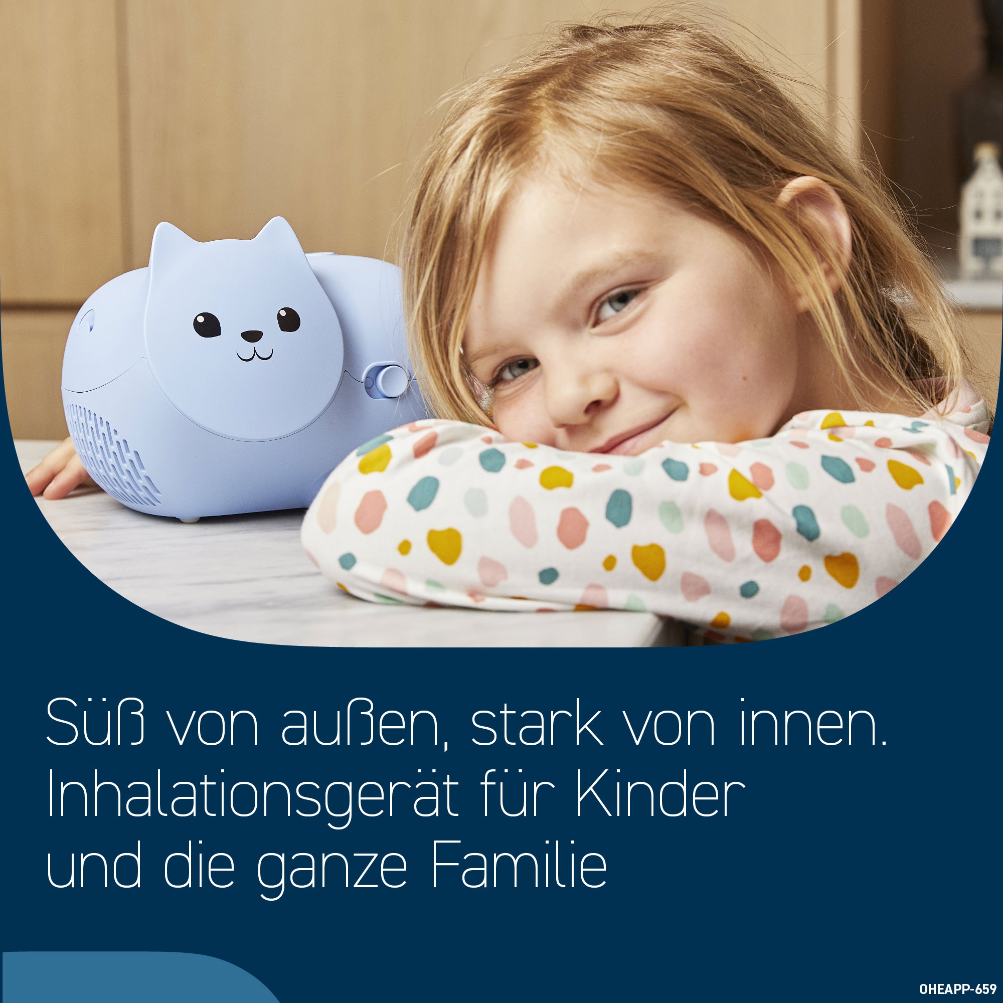 Omron Inhalationsgerät »Nami Cat, effiziente Behandlung von Atemwegserkrankungen bei Kindern« kinderfreundliches Inhalationsgerät