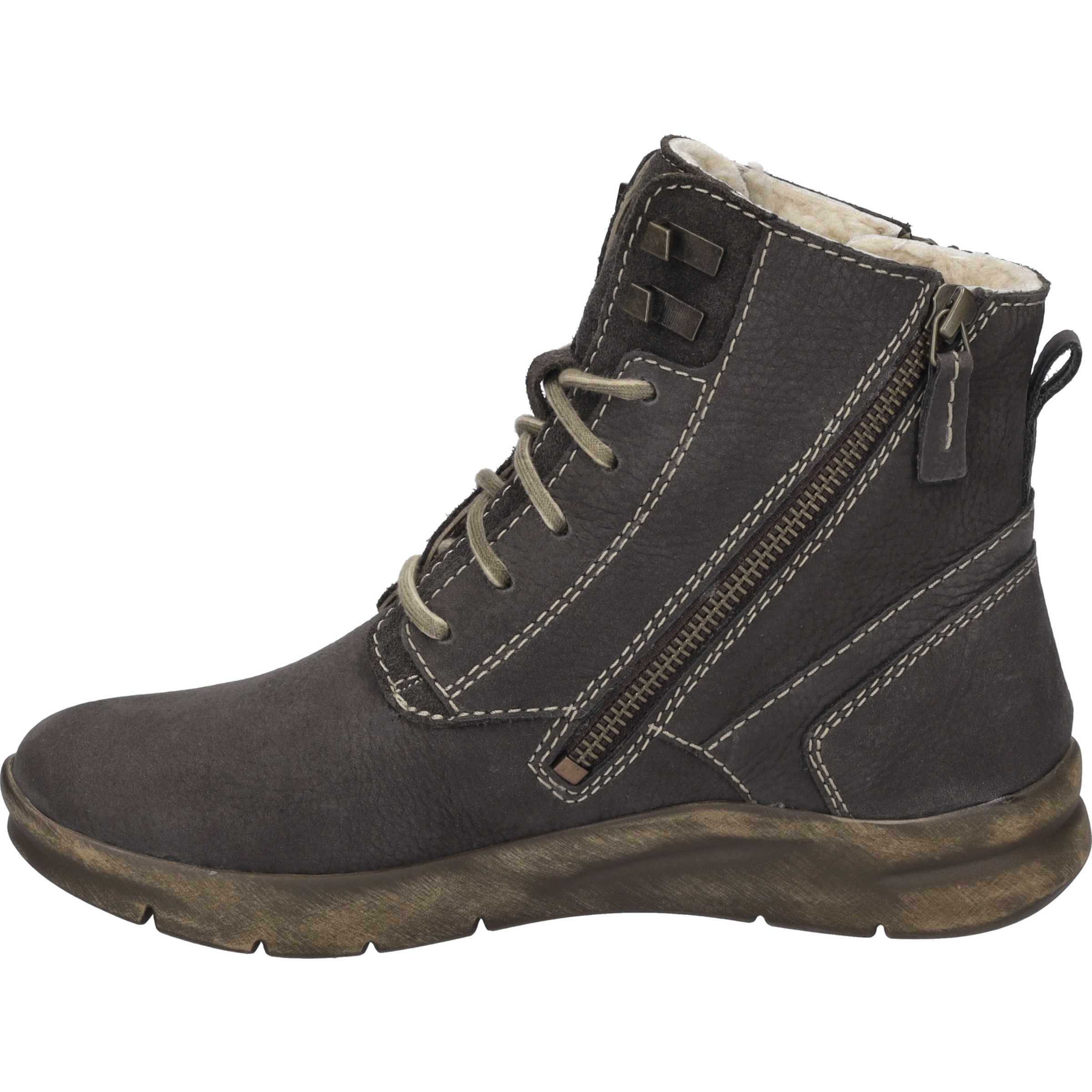Stiefelette JOSEF SEIBEL "Conny 55, titan", Damen, Gr. 42, grau (titan), Obermaterial: 100% Rindsleder Leather cow., Schuhe Stiefelette 2
