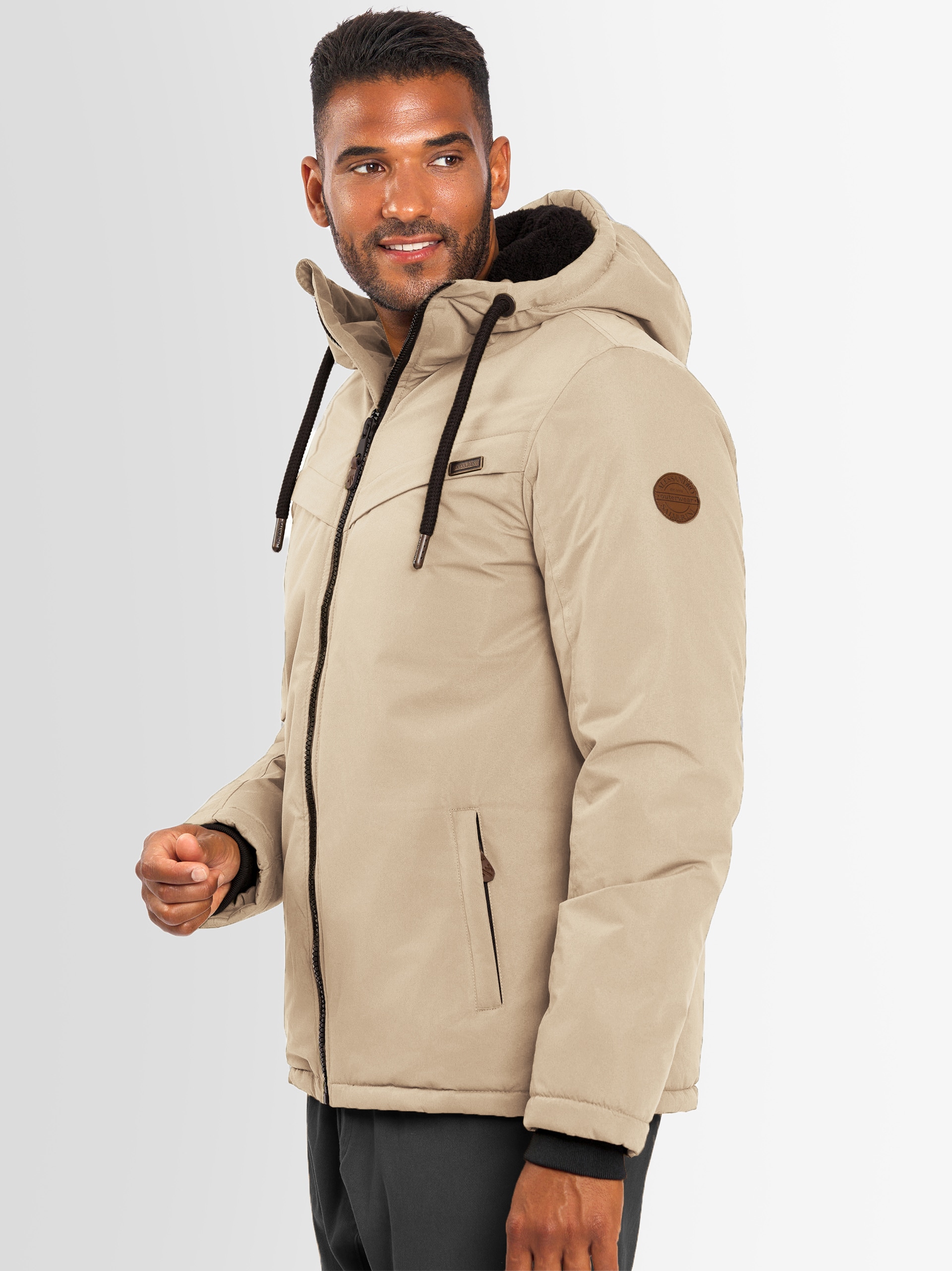 Alessandro Salvarini Winterjacke »ASLighty«, innen komplett mit warmem Teddyfell