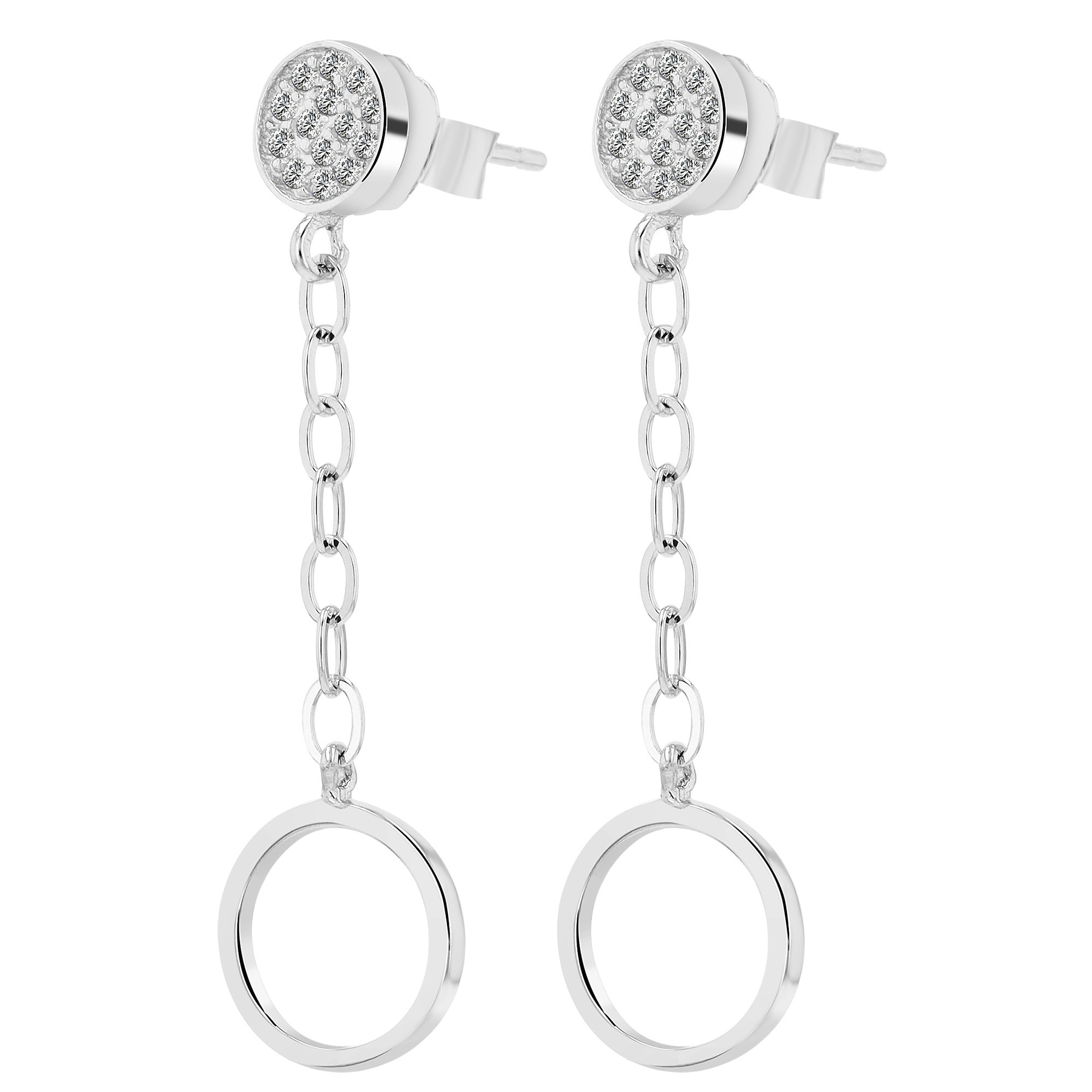 Paar Ohrhänger ADELIA´S "Damen Ohrstecker aus 925 Sterling Silber und Zirkonia", silber, Ohrringe, Damen, Damen, Silber 925 (Sterlingsilber) 5