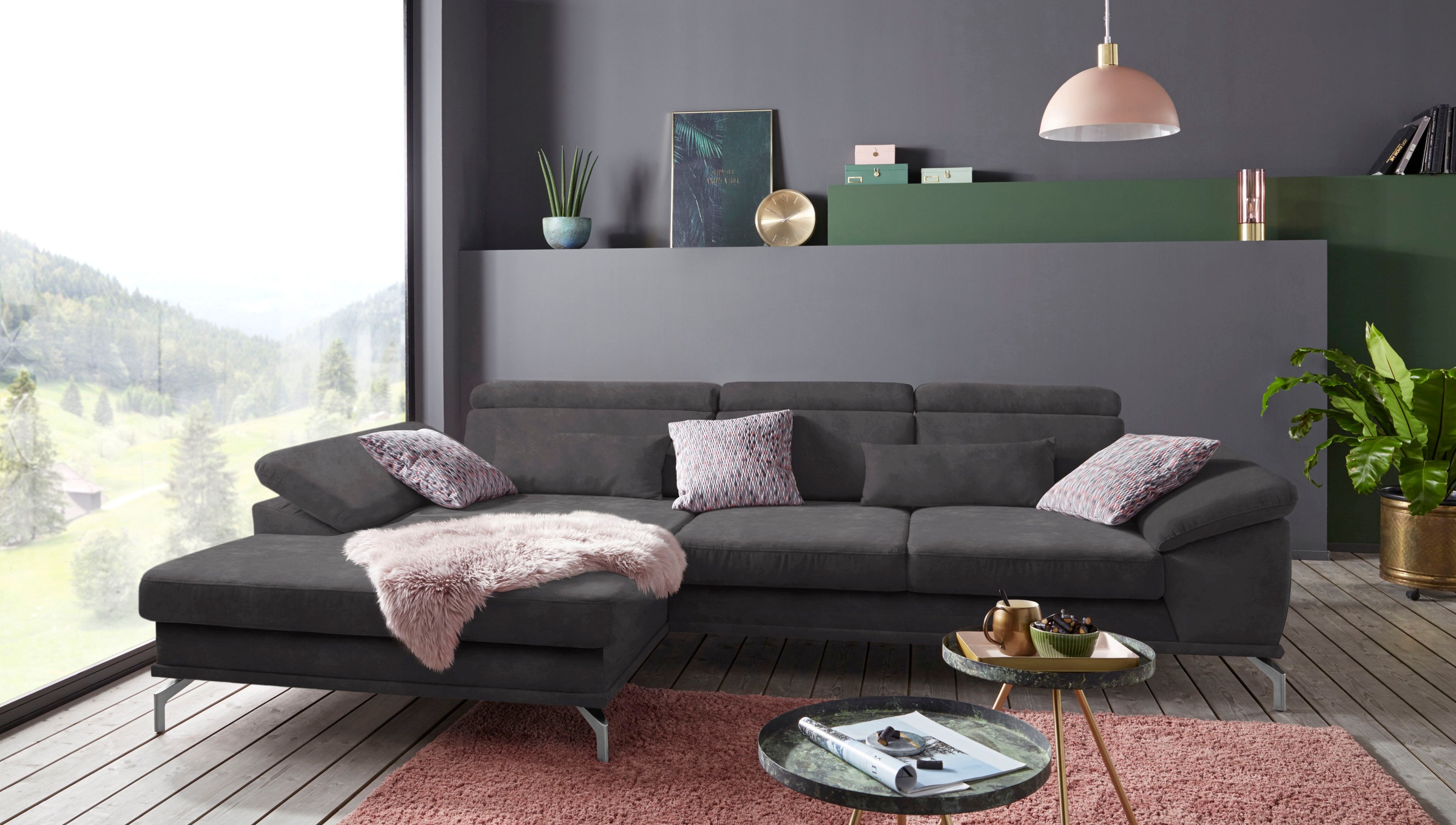 sit&more Ecksofa »Scorpio L-Form«, inklusive Sitztiefenverstellung, wahlweise mit Kopfverstellung
