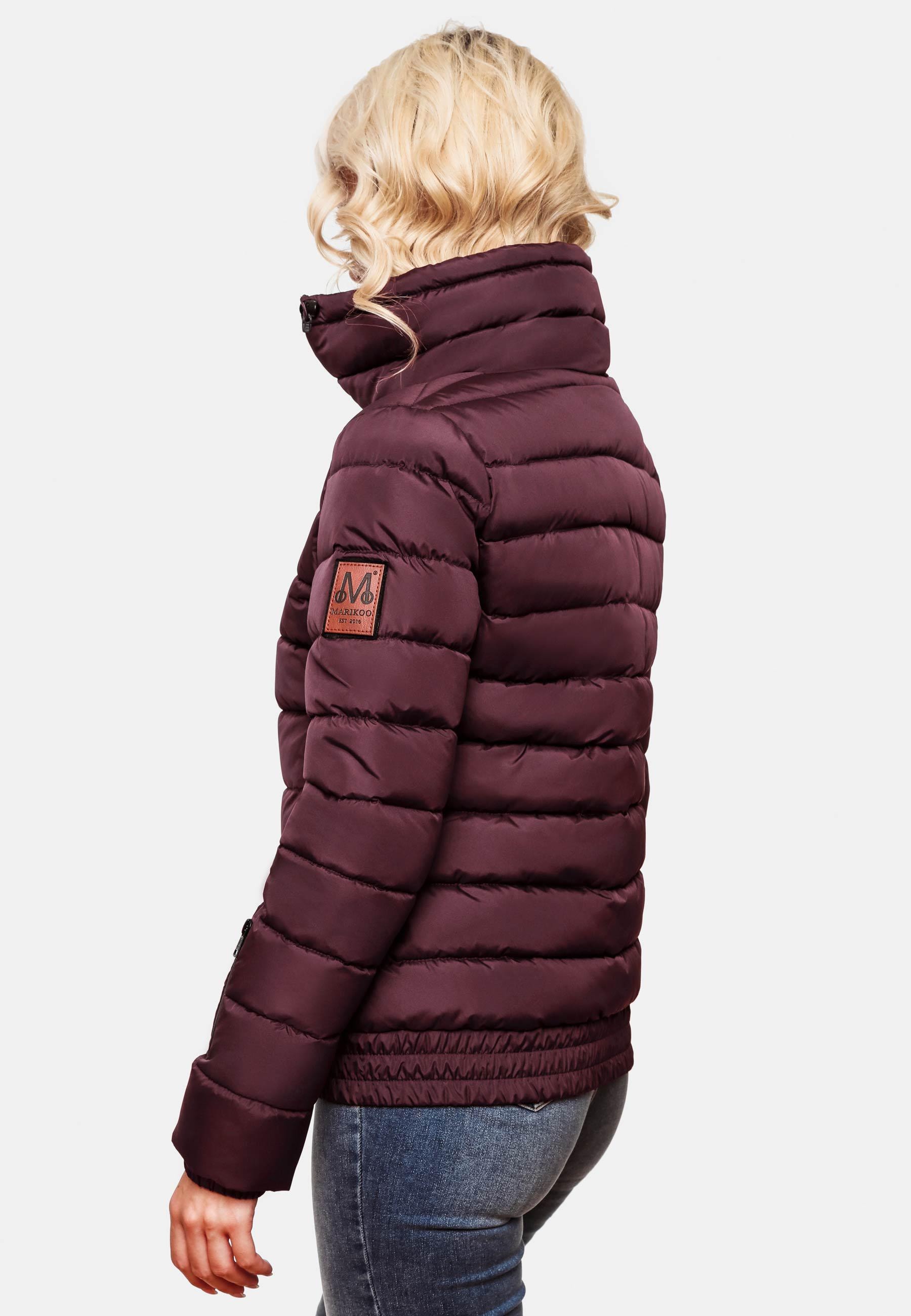 Marikoo Steppjacke »Poison«, ohne Kapuze, stylische Damen Winterjacke mit hohem Kragen