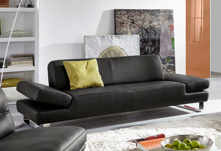 W.SCHILLIG 2-Sitzer "taboo Designsofa mit hohem Sitzkomfort, Breite 202cm, Sitztiefe 59cm" mit Normaltiefe, inklusive Armlehnenverstellung