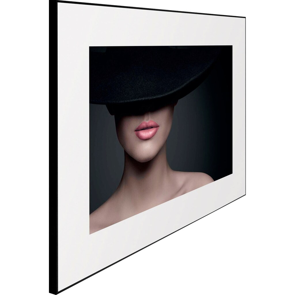 Reinders! Wandbild »Slim Frame Black 50x70 Feminine Hat«