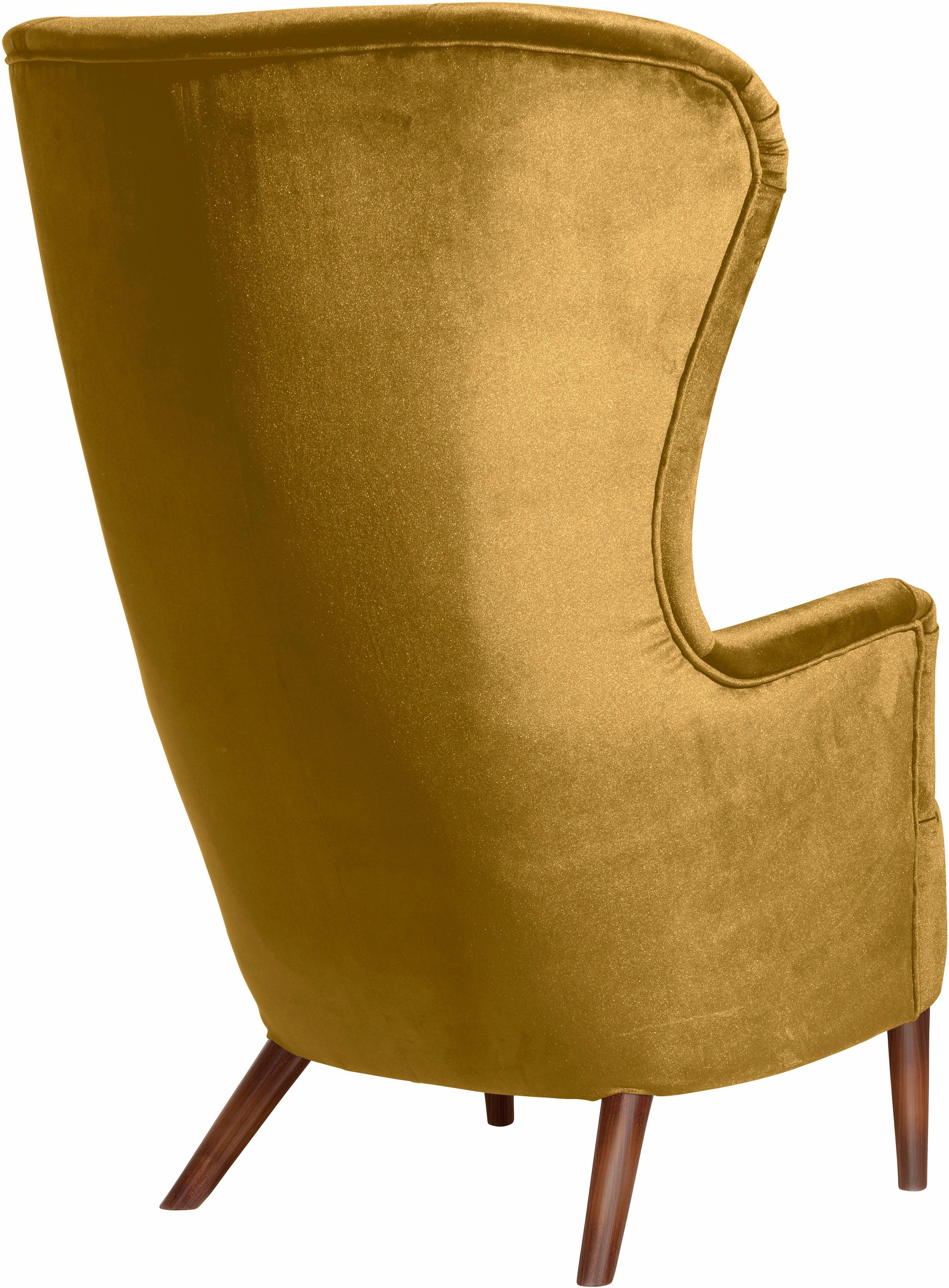 Max Winzer® Sessel »Lianns, Hochlehnsessel, Ohrensessel«, im Retrostil, mit Knopfheftung, Hochlehner