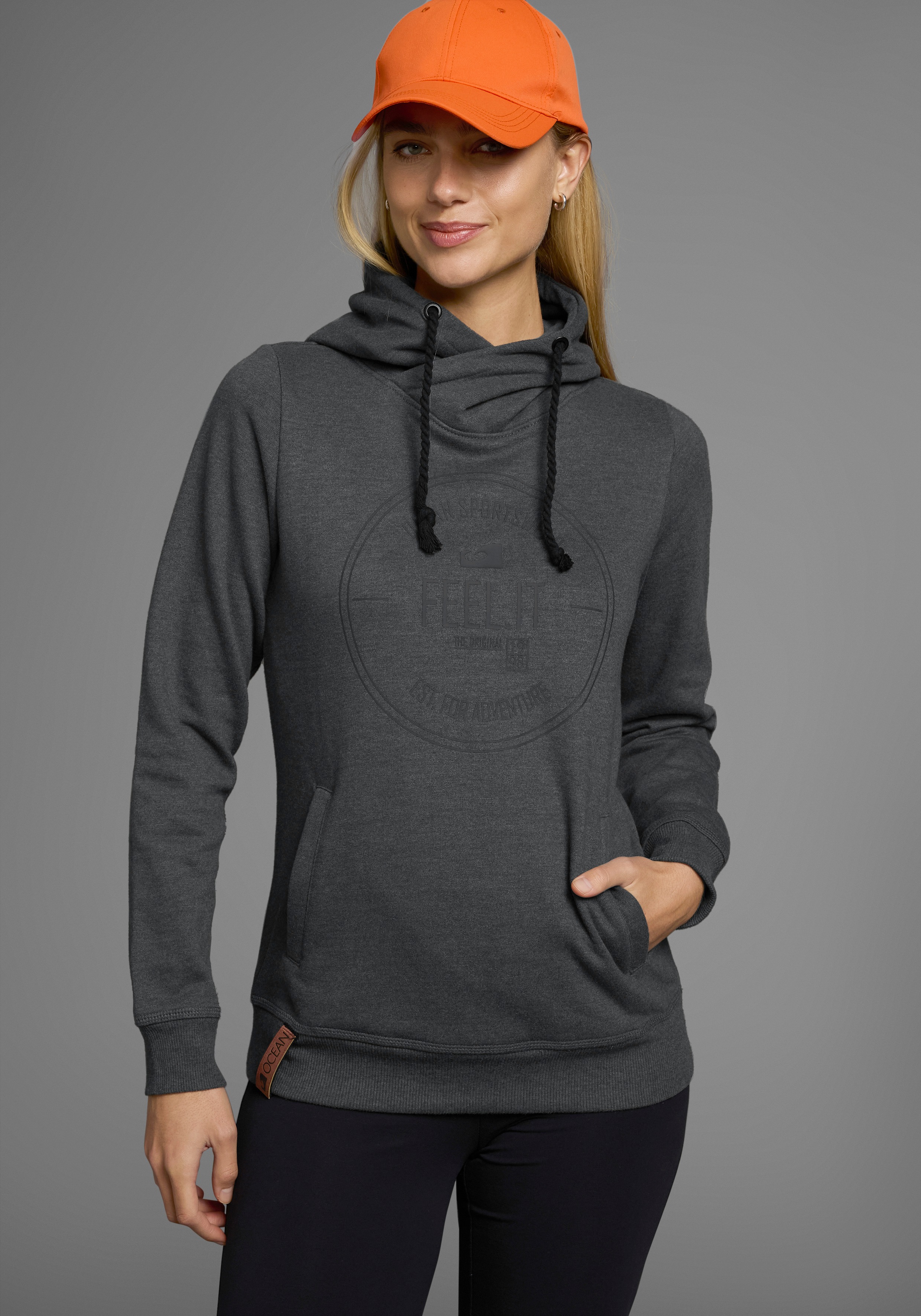 Thumbnail - Ocean Sportswear Kapuzensweatshirt "Essentials Sweatshirt", Langarm, figurbetonter Schnitt, unifarben