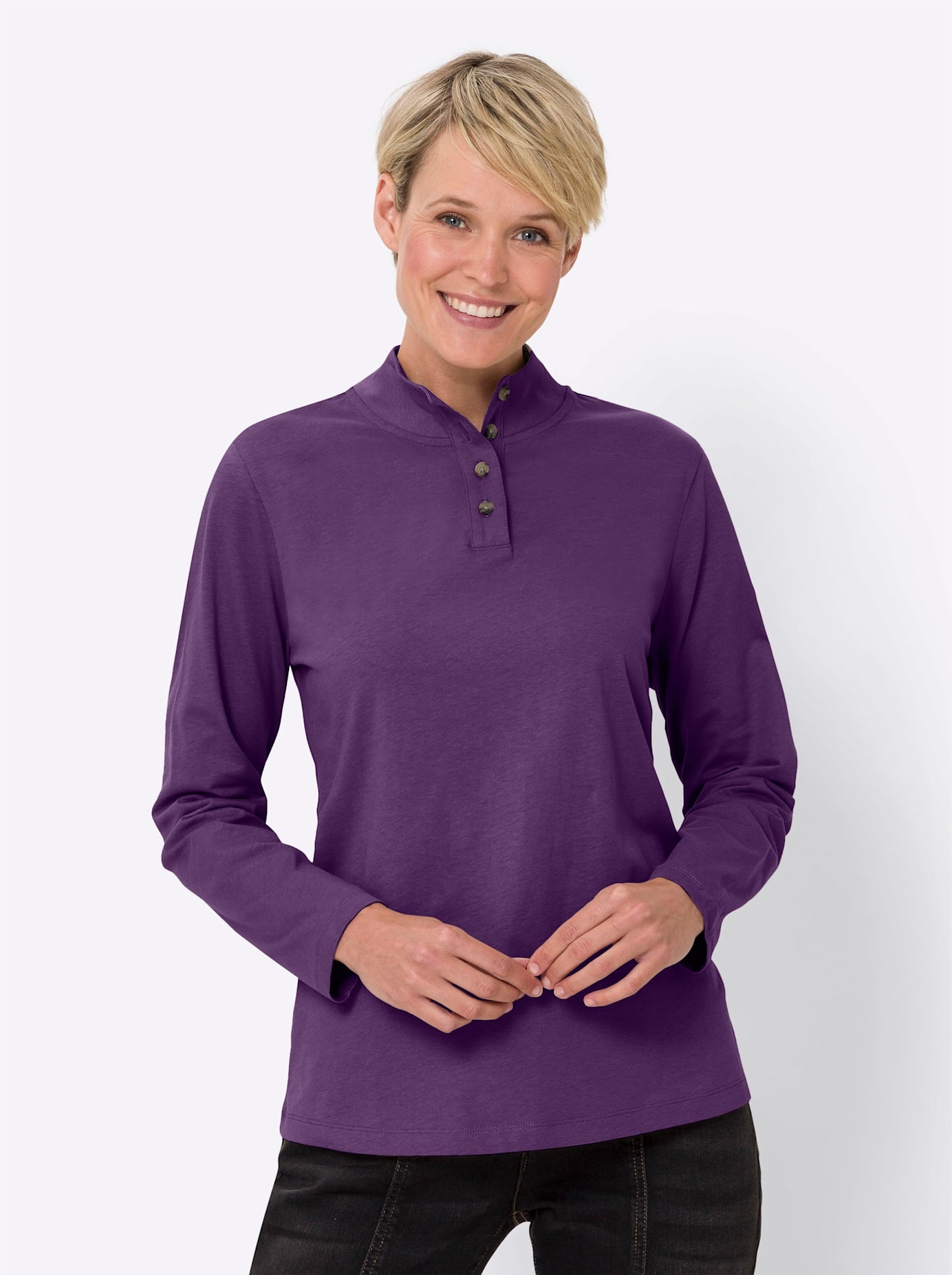 Classic Basics Stehkragenshirt "Shirt" 1 Stk. tlg. günstig online kaufen