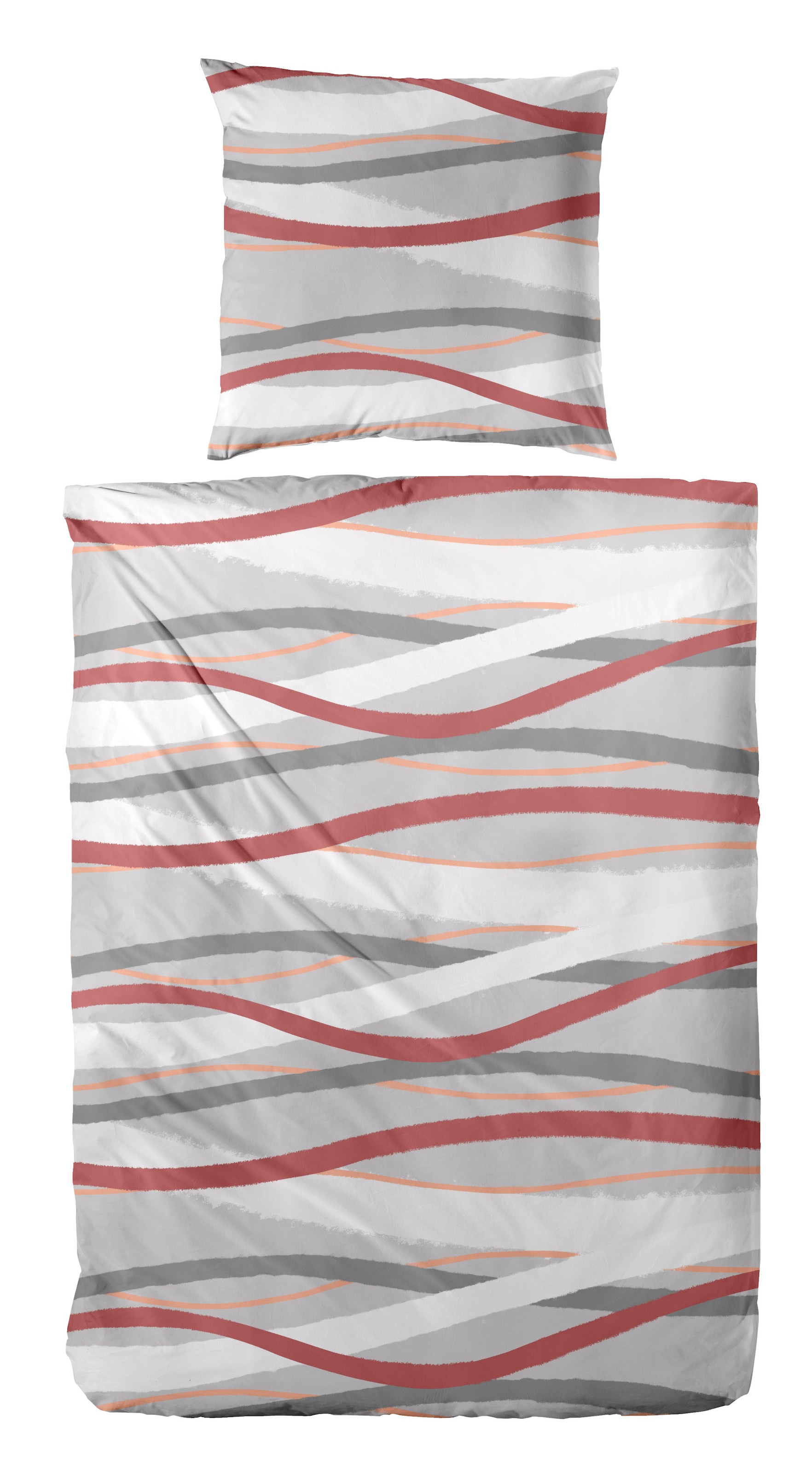 Primera Bettwäsche "Biber-Bettwäsche Whips" 2 Stk. mit modernen Linien günstig online kaufen