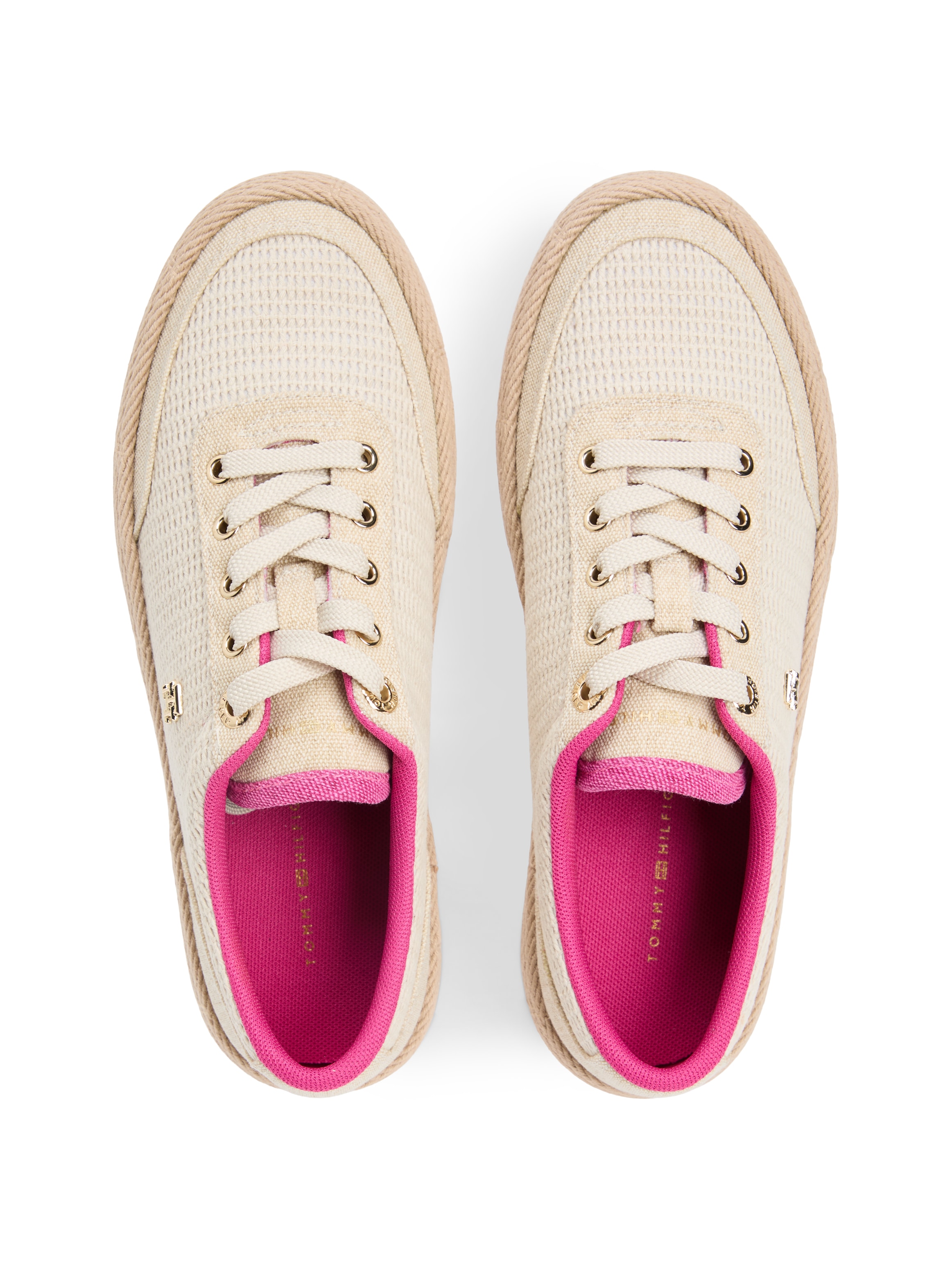 Tommy Hilfiger Plateausneaker »TH FOXING PLATFORM ROPE«  Freizeitschuh, Schnürer, Halbschuh mit TH-Schmuckelement