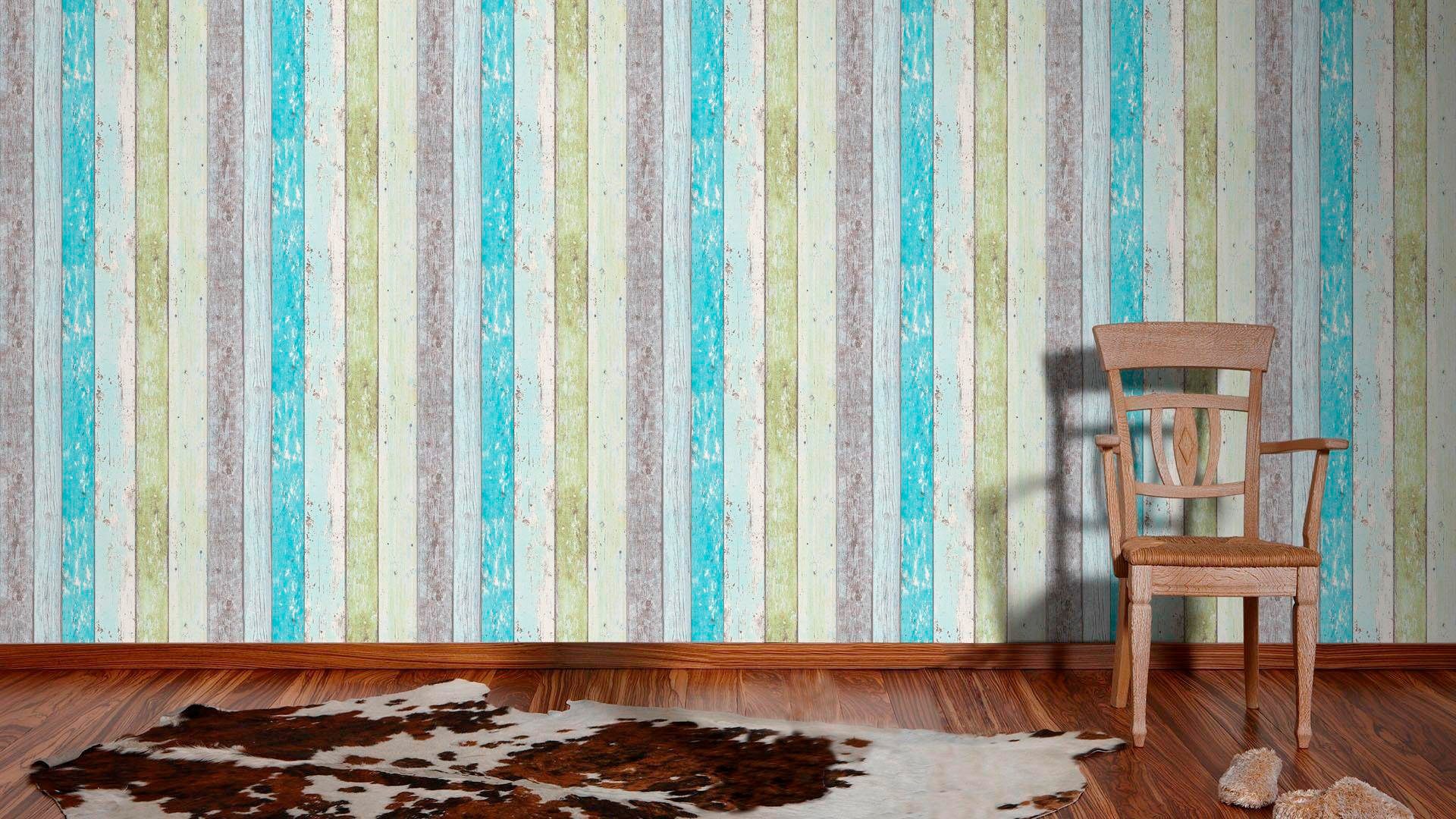 living walls Vliestapete "Best of Wood`n Stone 2nd Edition" Holz Landhaus Tapete Holzoptik