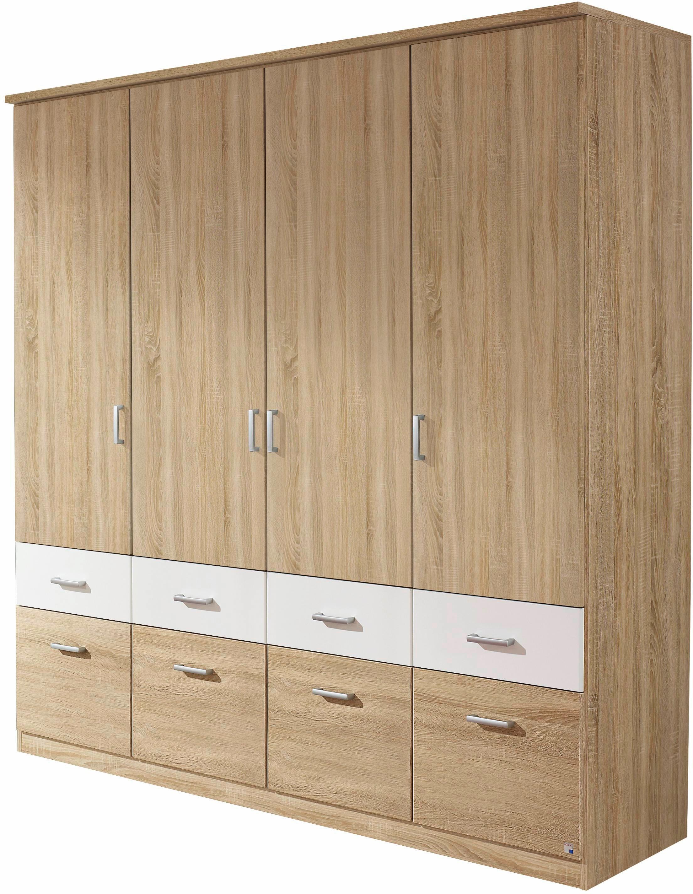 rauch Kleiderschrank "Kleiderschrank Schrank Garderobe deckenhoher Schrank BREMEN" optional mit Spiegel, Breiten: 91/136/181 cm, Höhe: 199 cm, in vielen Farbvariationen, inkl. Kranzblende MADE IN GERMANY