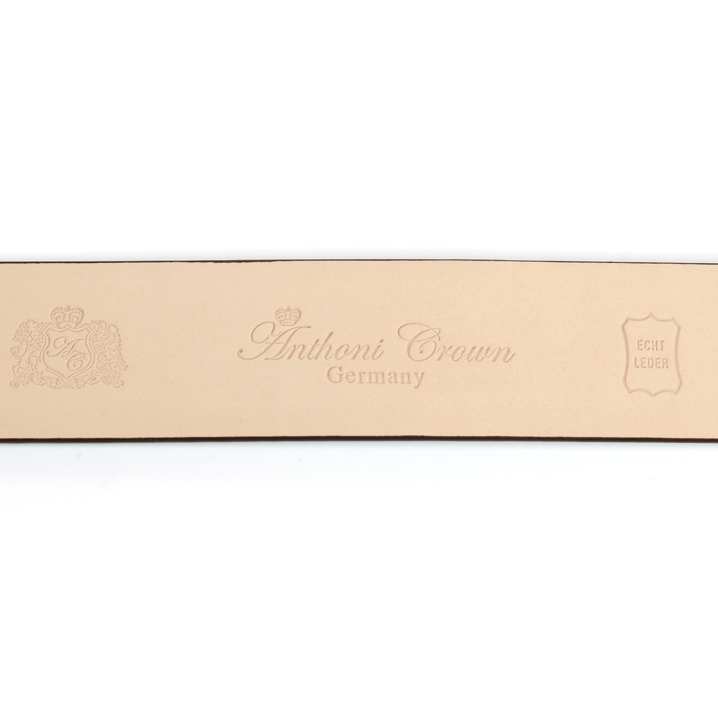 Anthoni Crown Ledergürtel, Schließe goldfarben mit Anthoni Crown Logo