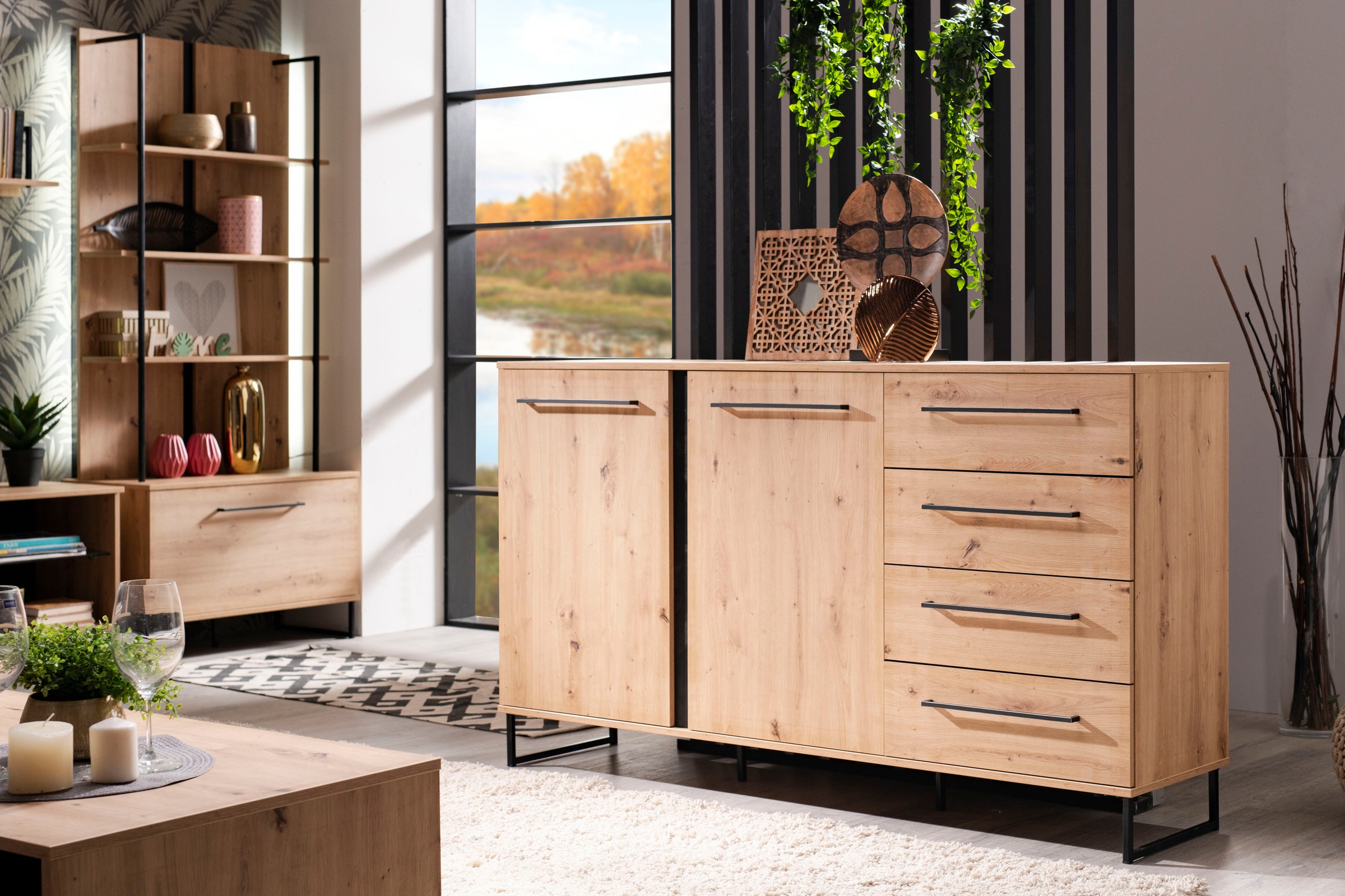 Home affaire Sideboard "Sardinia" Kommode, Breite ca. 159 cm