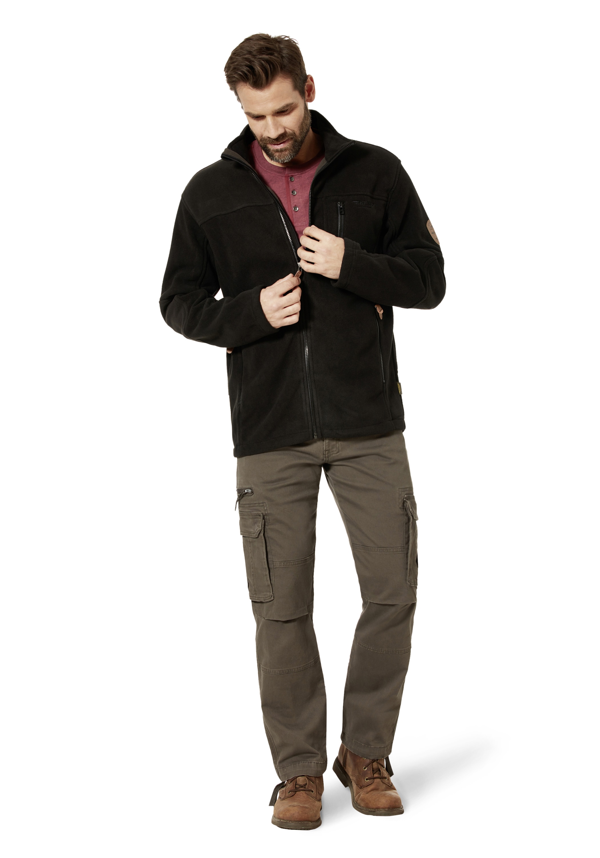 HERO by John Medoox Fleecejacke »Doubleface Fleece Hero by John Medoox Fleecejacke«, Regular Fit Casual Fleece für Herren
