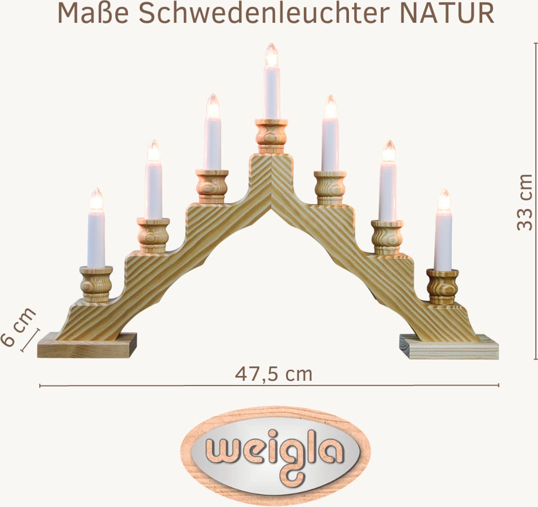 Weigla Lichterbogen "Schwede, Weihnachtsdeko, Made in Germany" 1 Stk. 7-fla günstig online kaufen