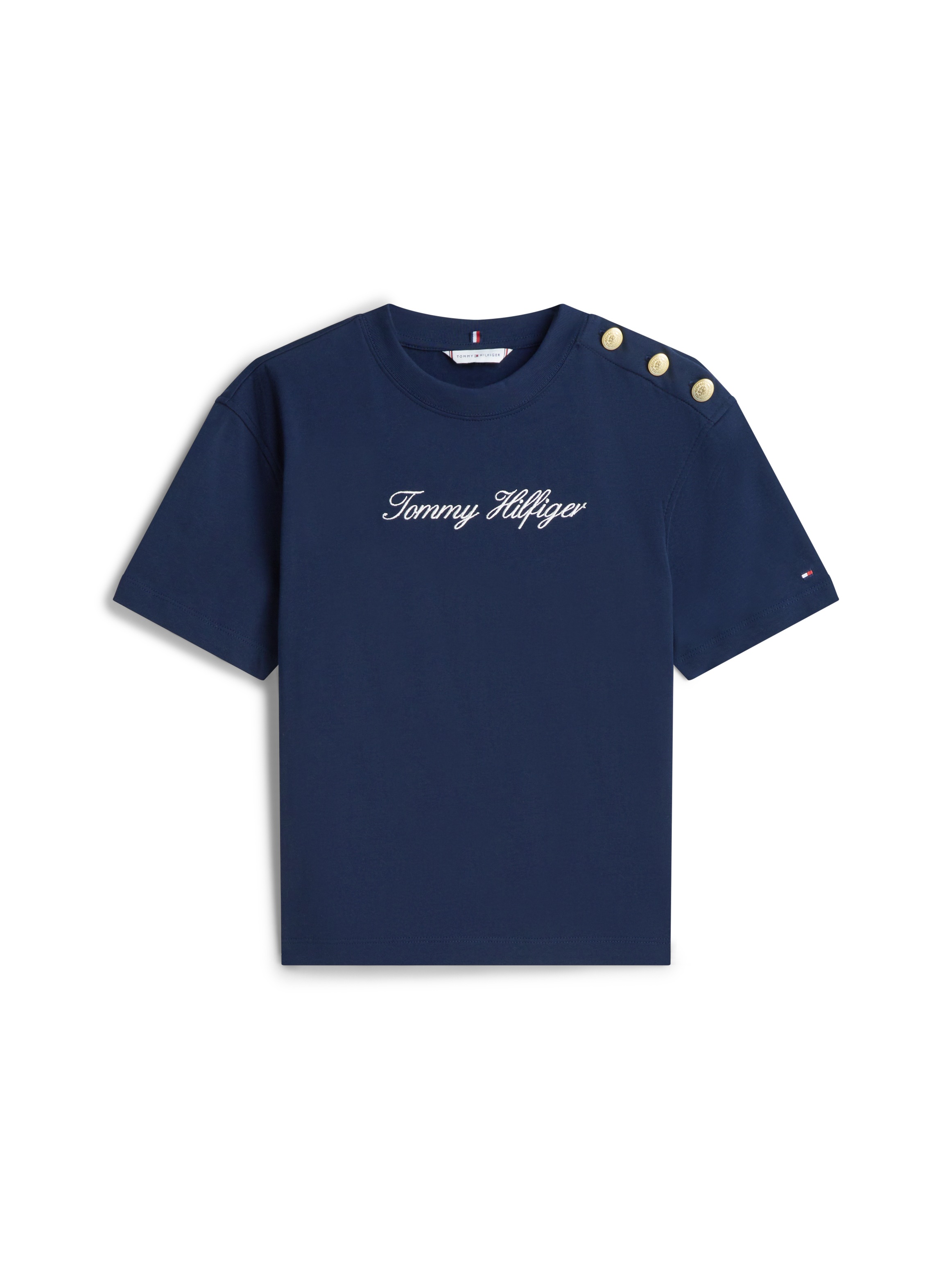 Tommy Hilfiger T-shirt à Manches Courtes Script Modern Dark Night Navy XL Femme 3