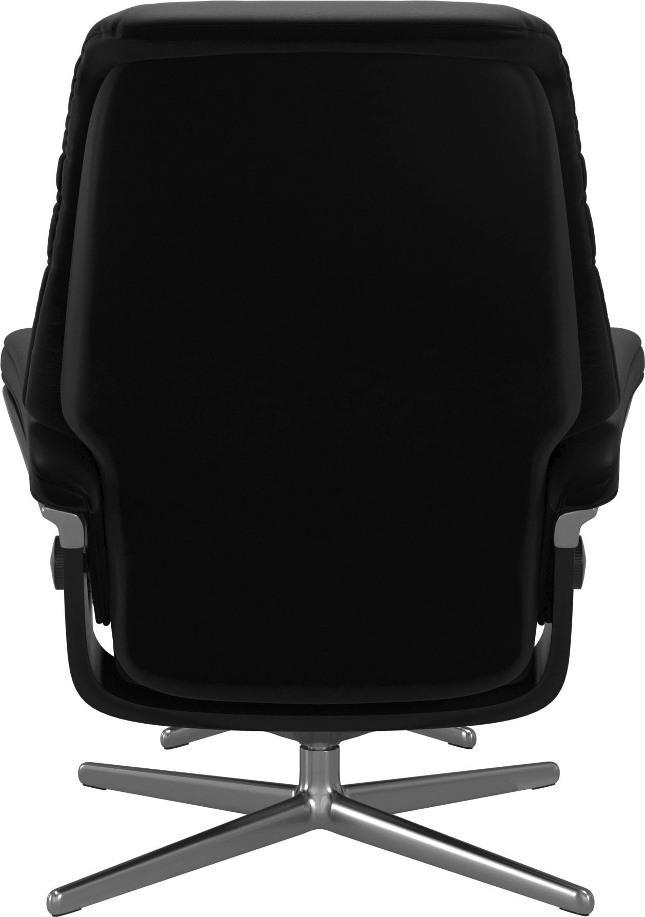 Stressless® Relaxsessel »Sunrise«, (Set, Relaxsessel mit Hocker), mit Hocker, mit Cross Base, Größe S, M & L, Holzakzent Schwarz