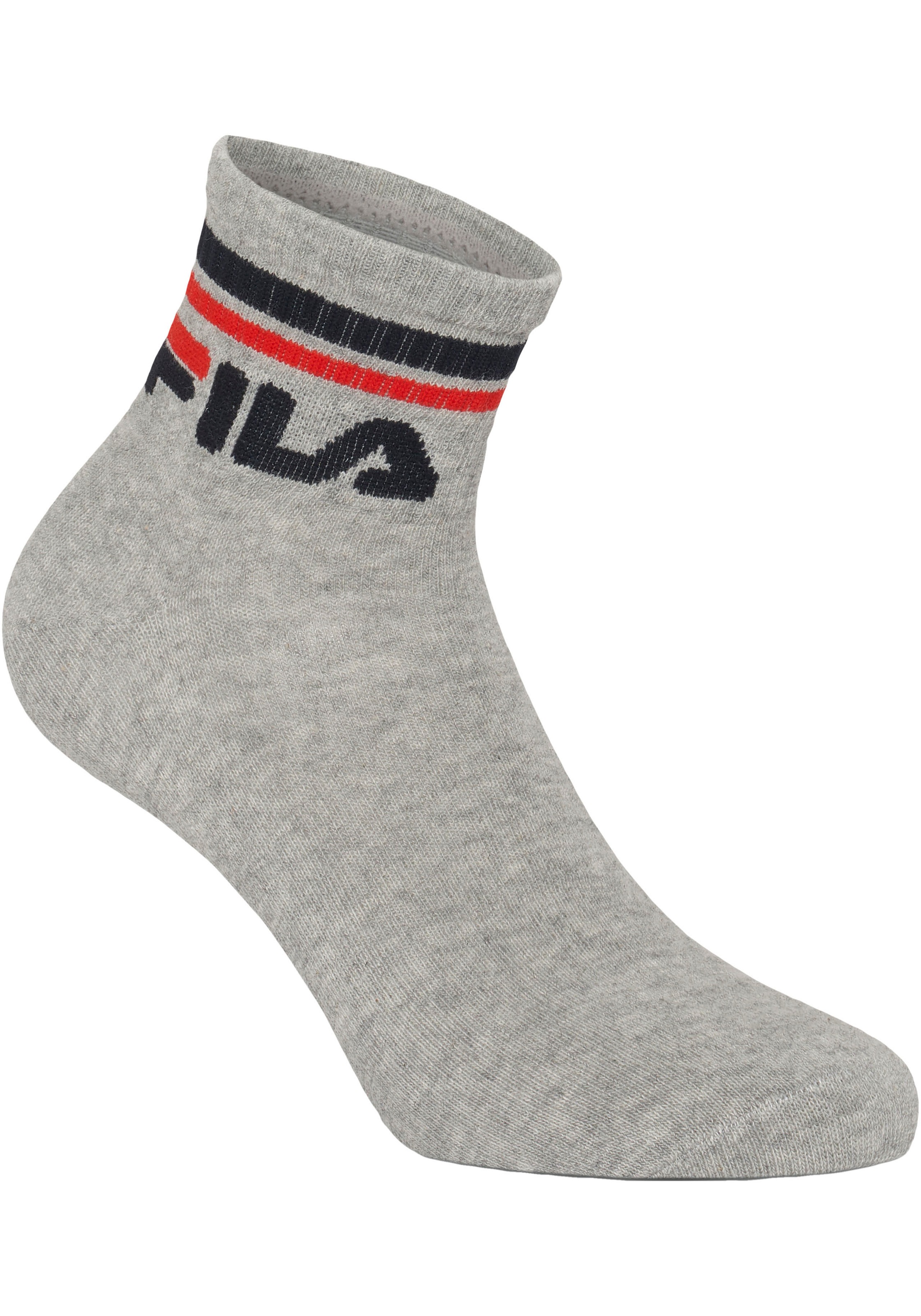 Fila Kurzsocken »UNISEX QUARTER PLAIN SOCKS«, (6 Paar), mit Logo-Schriftzug