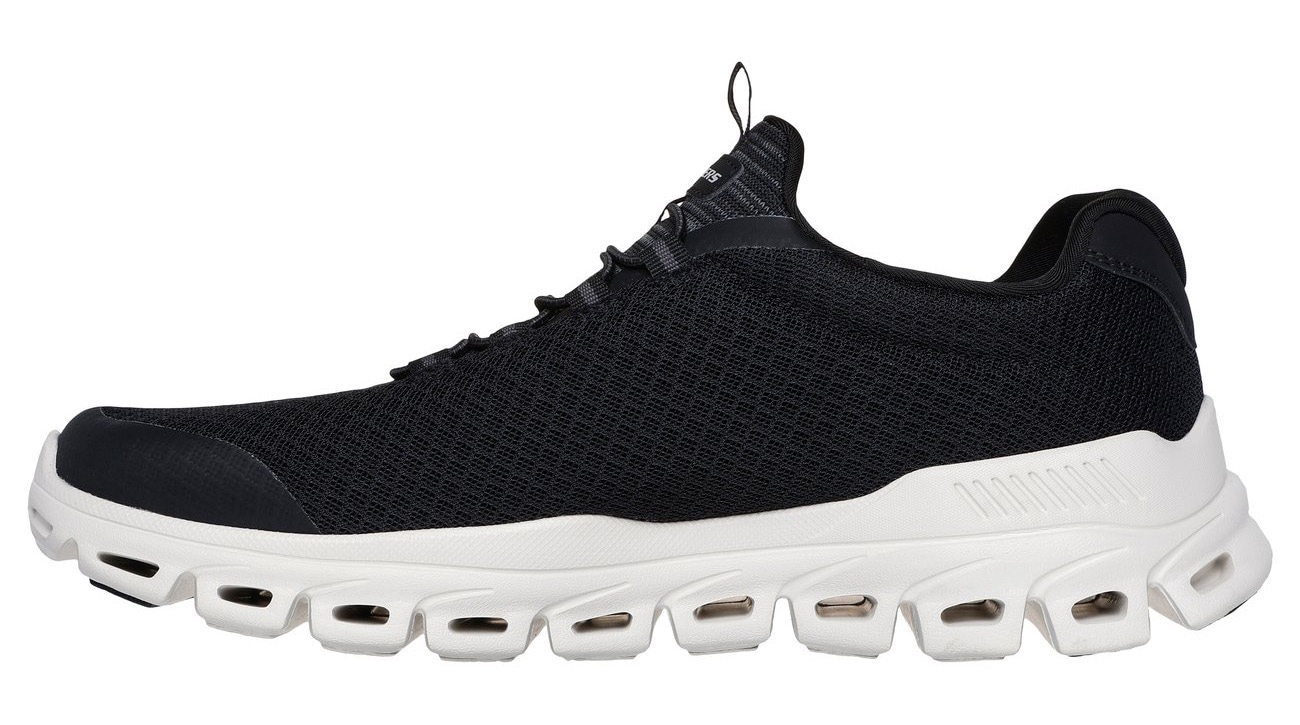 Slip-On Sneaker SKECHERS "GLIDE-STEP", Herren, Gr. 45, schwarz-weiß (schwarz, weiß), Textil, Schuhe, Trekkingschuh, Freizeitschuh, Sneaker zum Schlupfen 3