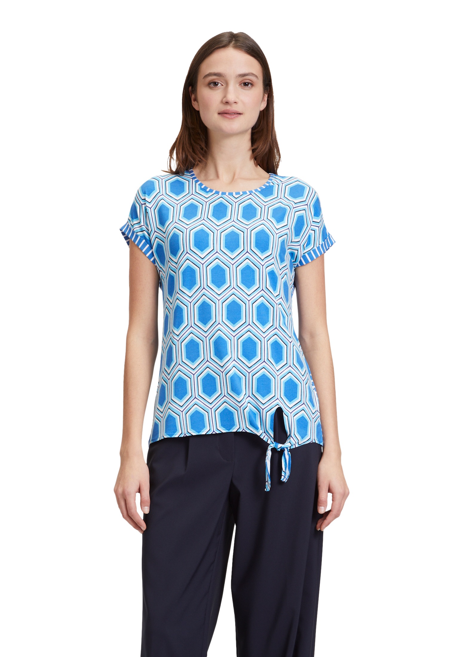 Kurzarmshirt »Betty Barclay Casual-Shirt mit Schleifenknoten«, Druck