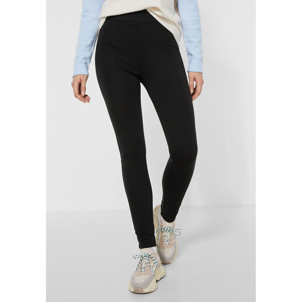 STREET ONE Leggings, softer Materialmix