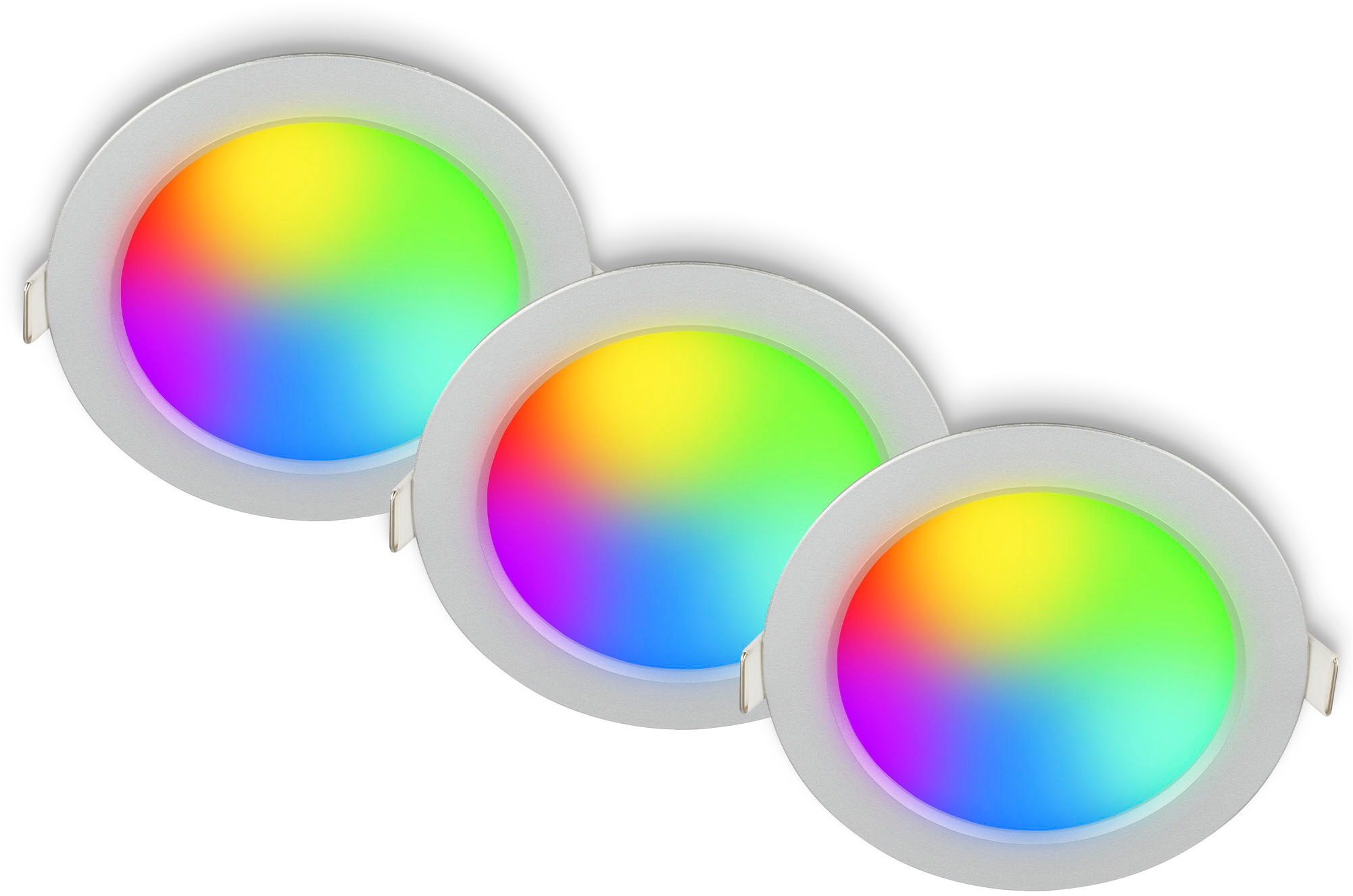 LED Einbauleuchte "FUNGO COLOR 3945034"chrom, matt, BRILONER LEUCHTEN, Leuchten