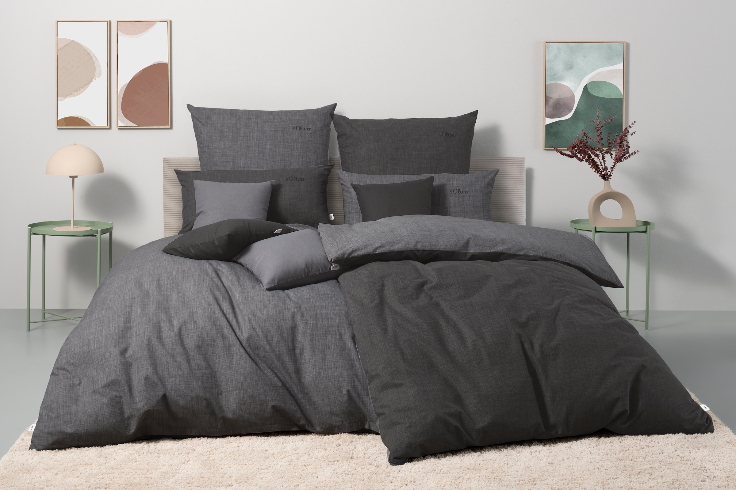 s.Oliver Wendebettwäsche "MELINDA mit feiner Melange-Struktur, Baumwolle" 2 günstig online kaufen