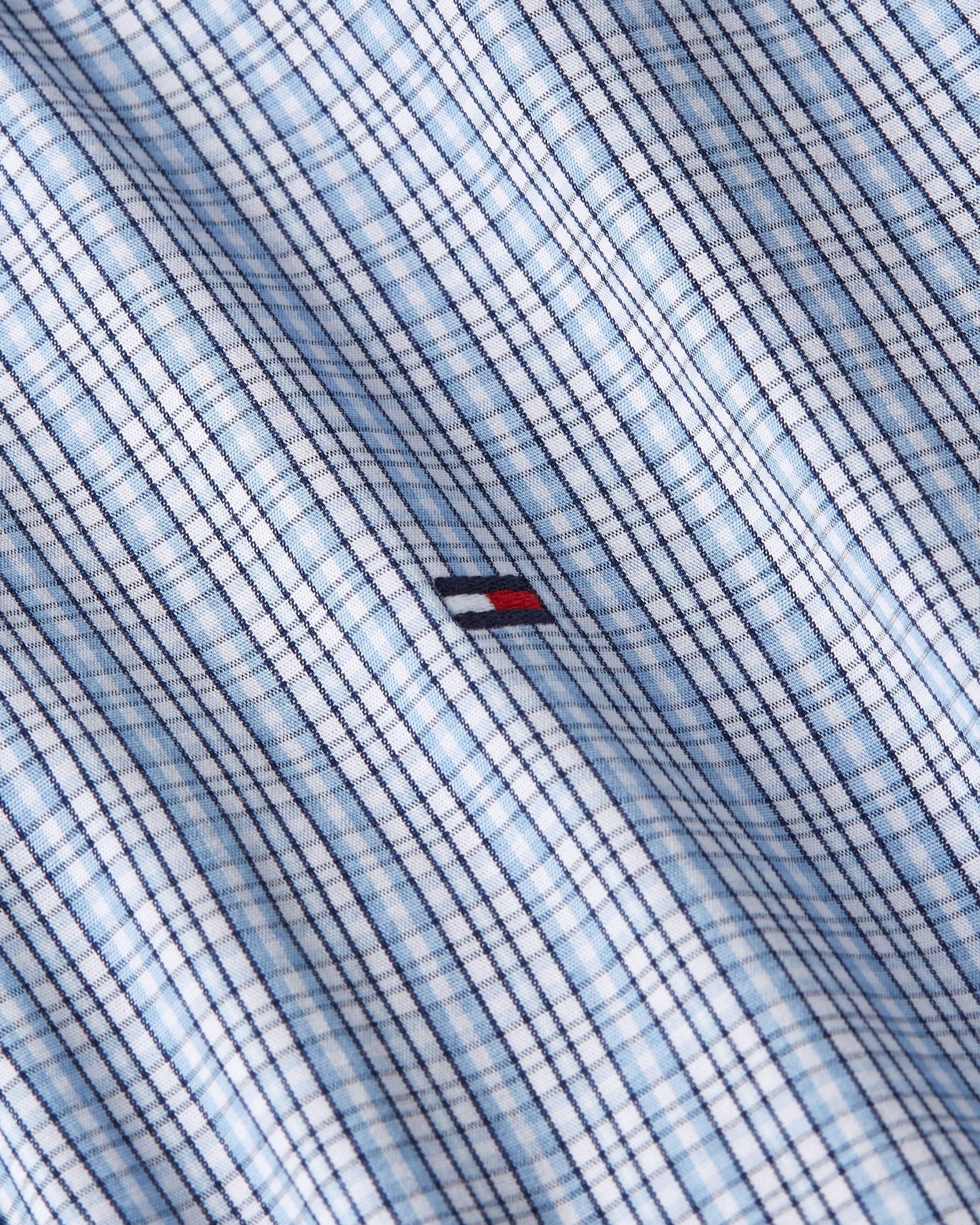 Tommy Hilfiger Langarmhemd »FLEX POPLIN SMALL TARTAN SHIRT«, regular fit, kleinkariert, Button-down-Kragen