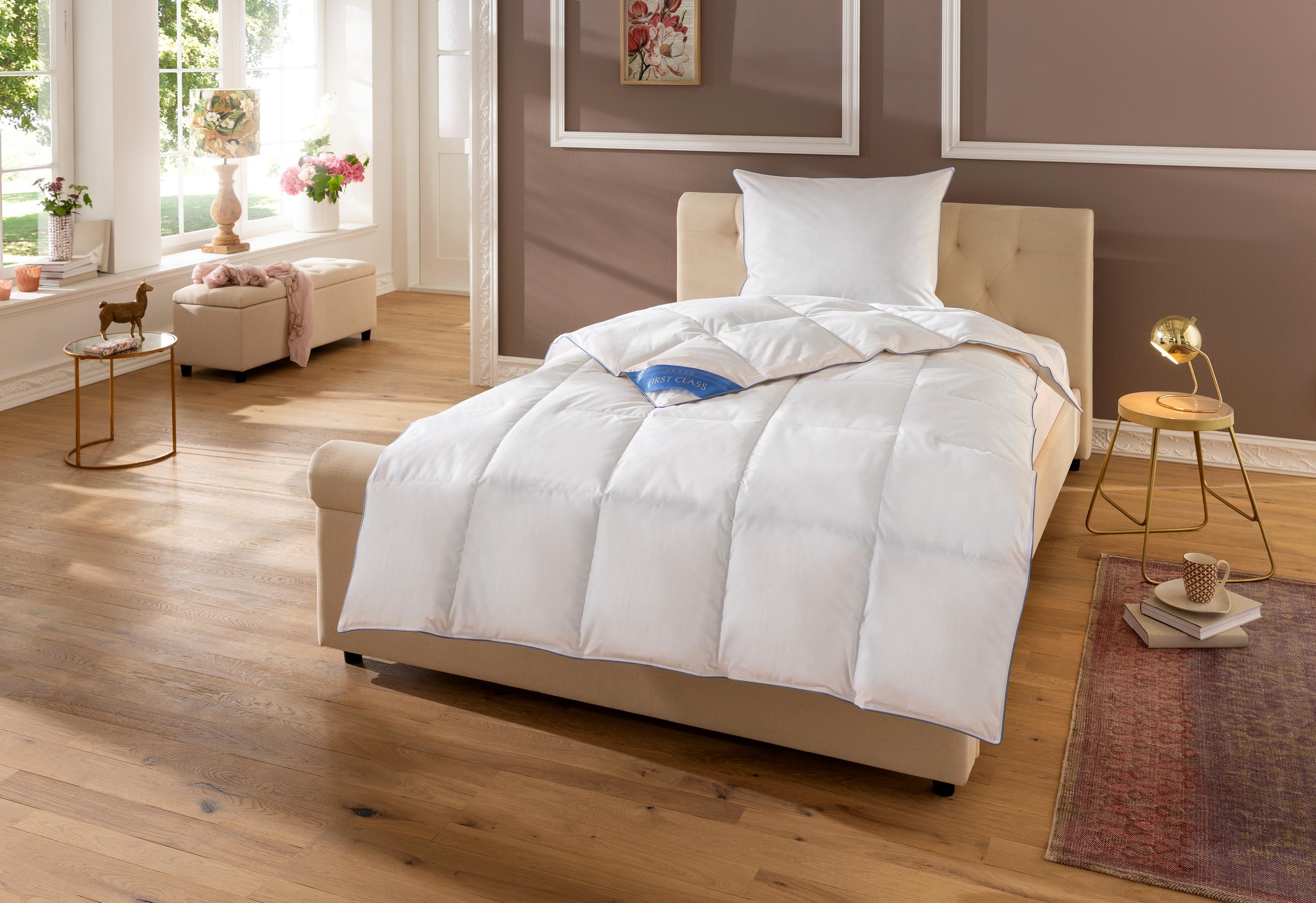 Hanse by RIBECO Daunenbettdecke + Federkissen "Lina" Spitzenqualität zum Su günstig online kaufen
