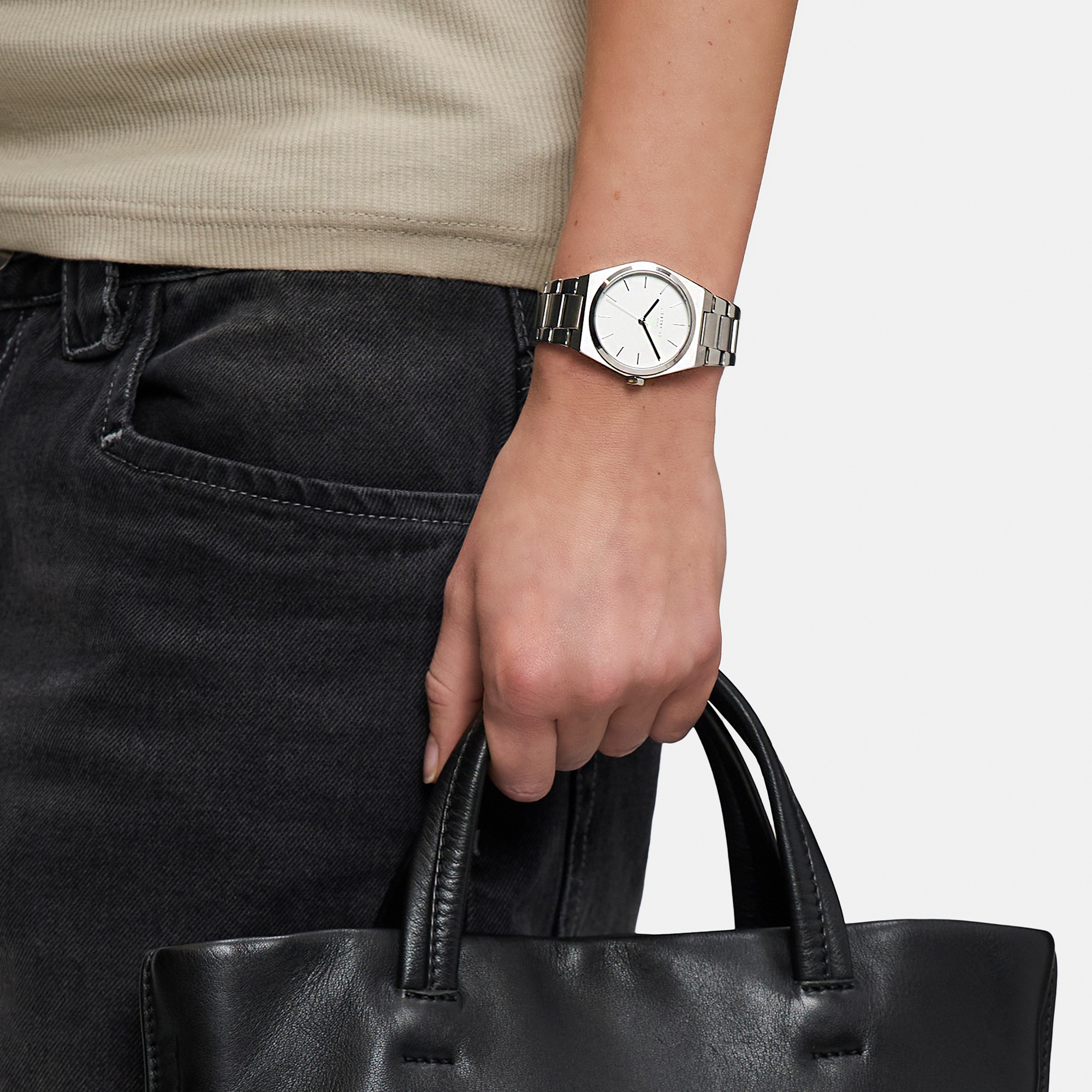 Liebeskind Berlin Quarzuhr »Minimalist 45 mm«, Armbanduhr, Damenuhr, Edelstahlarmband, analog