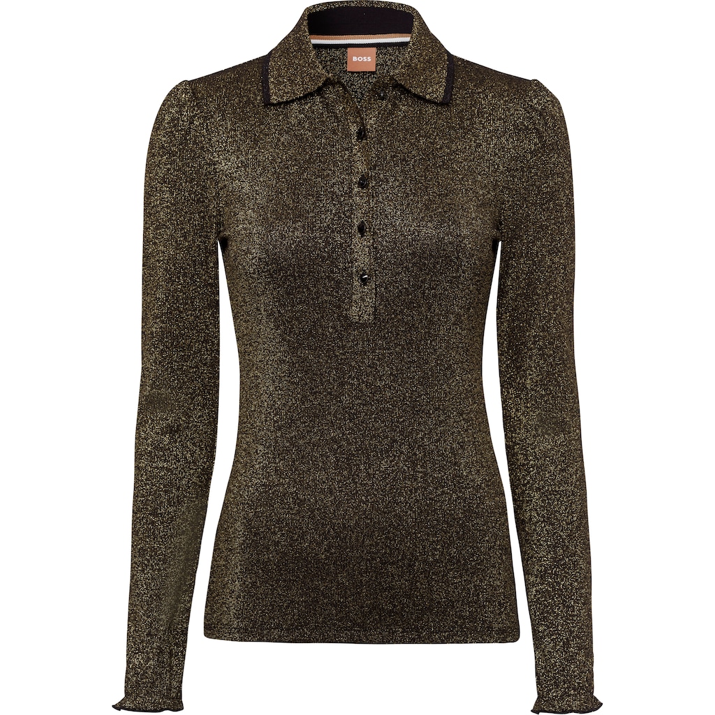 BOSS ORANGE Sweater »C_Epuxa 10246270 01« (1 tlg.) mit eingearbeitem Metallgarn und Zierknöpfen