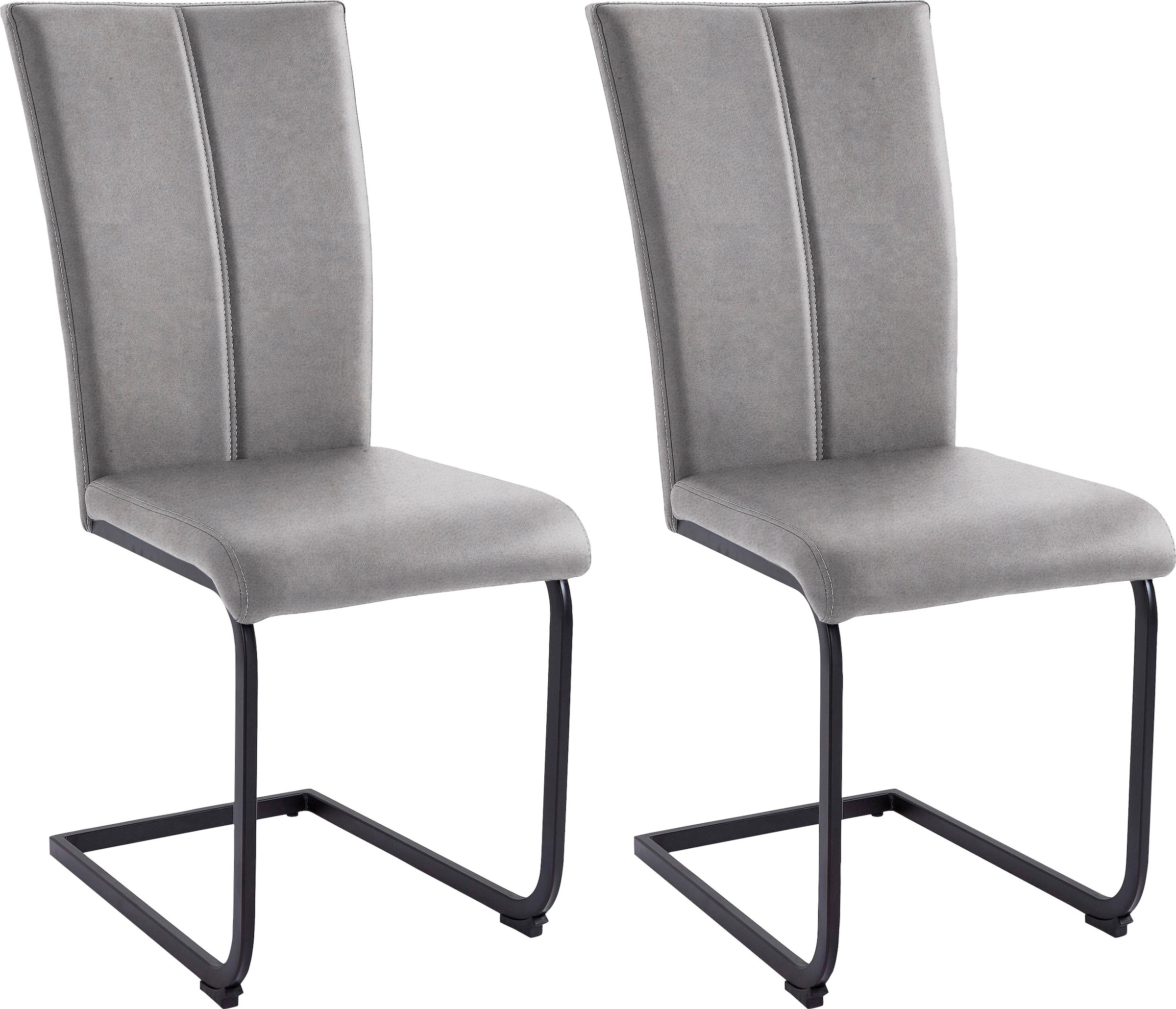 Home affaire Freischwinger "Nils" (Set) 2 Stk. Microfaser VINTAGE Stuhl bel günstig online kaufen