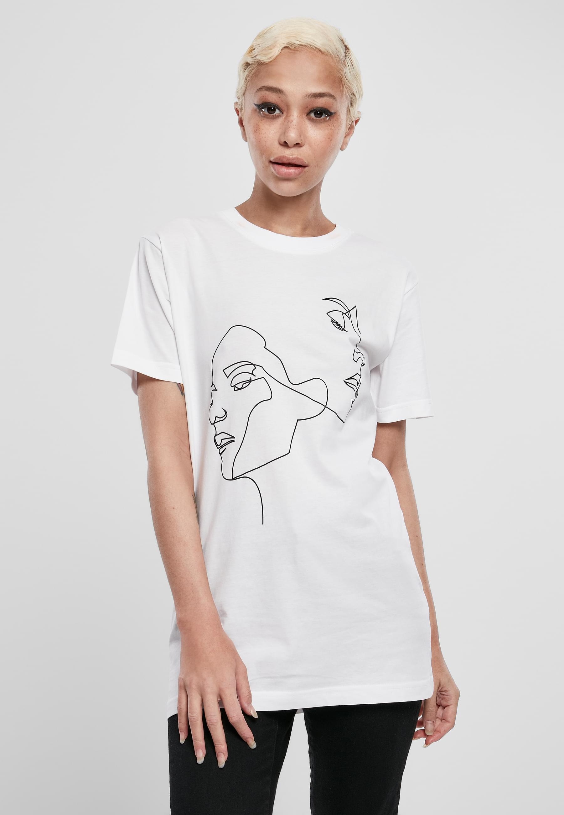 MisterTee Kurzarmshirt »MisterTee Damen Ladies One Line Tee«, (1 tlg.)
