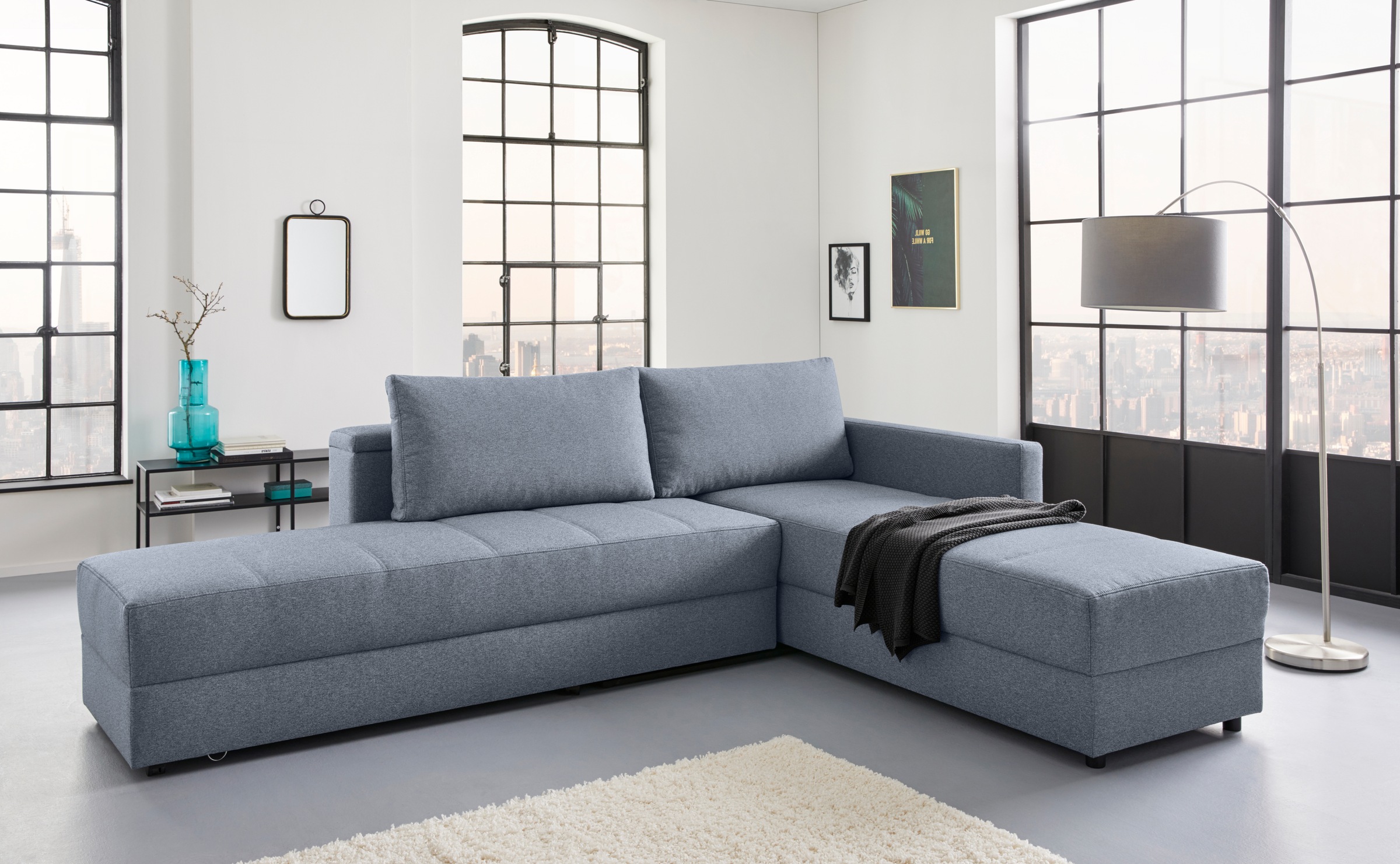 LOOKS by Wolfgang Joop Ecksofa »LooksIII L-Form«, durch Drehfunktion zum Bett wandelbar, inklusive Staufach