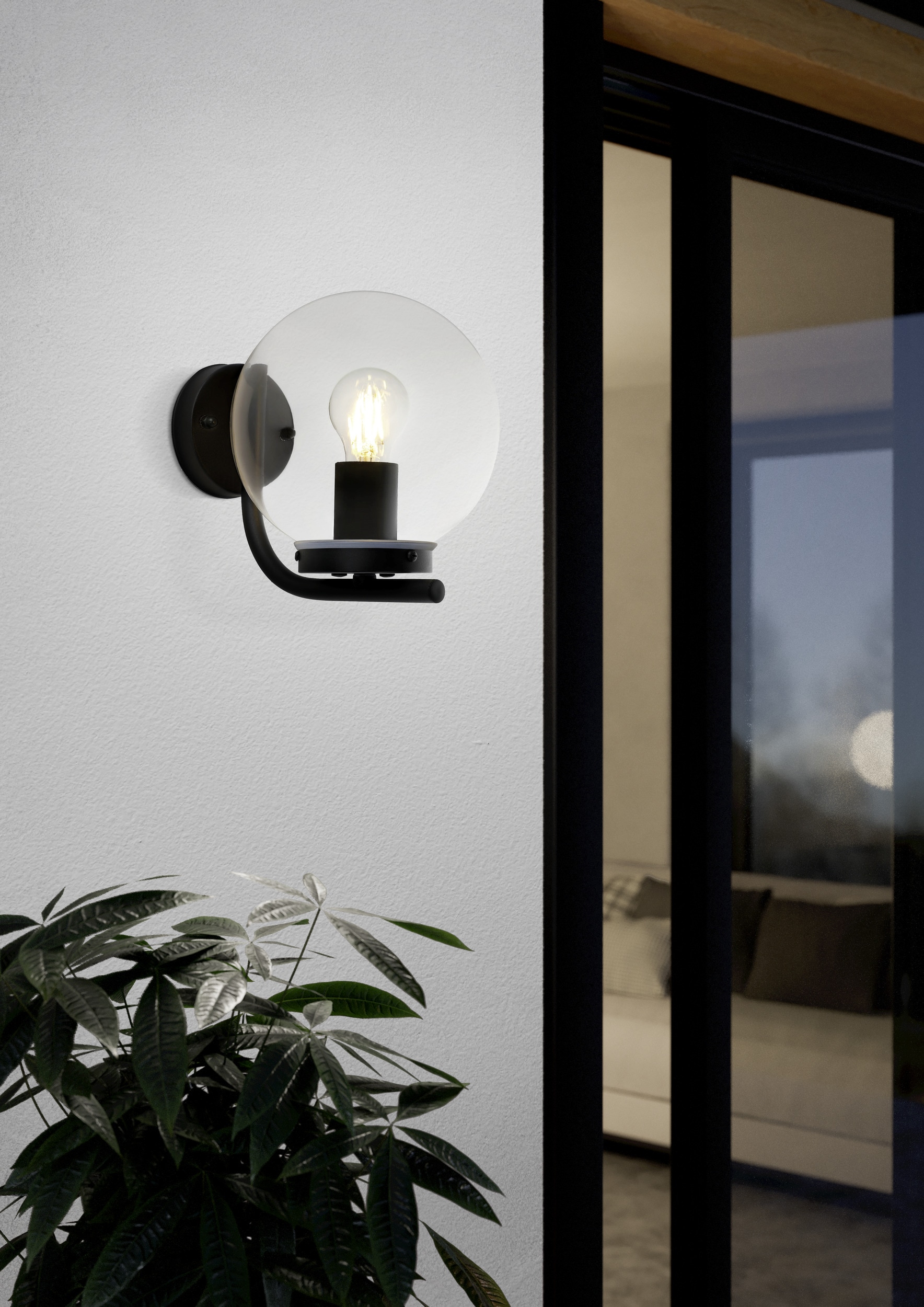 EGLO Wandleuchte »TAVERNA Wandlampe - Stahl verzinkt - E27 - 1X28W - IP44« E27 1 Stk. Außenbeleuchtung, Außenwandleuchte, Terrasse, L20 x H23 x AL27 cm